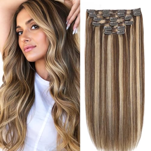 #4P27 Medium Brown mixed Caramel Blonde