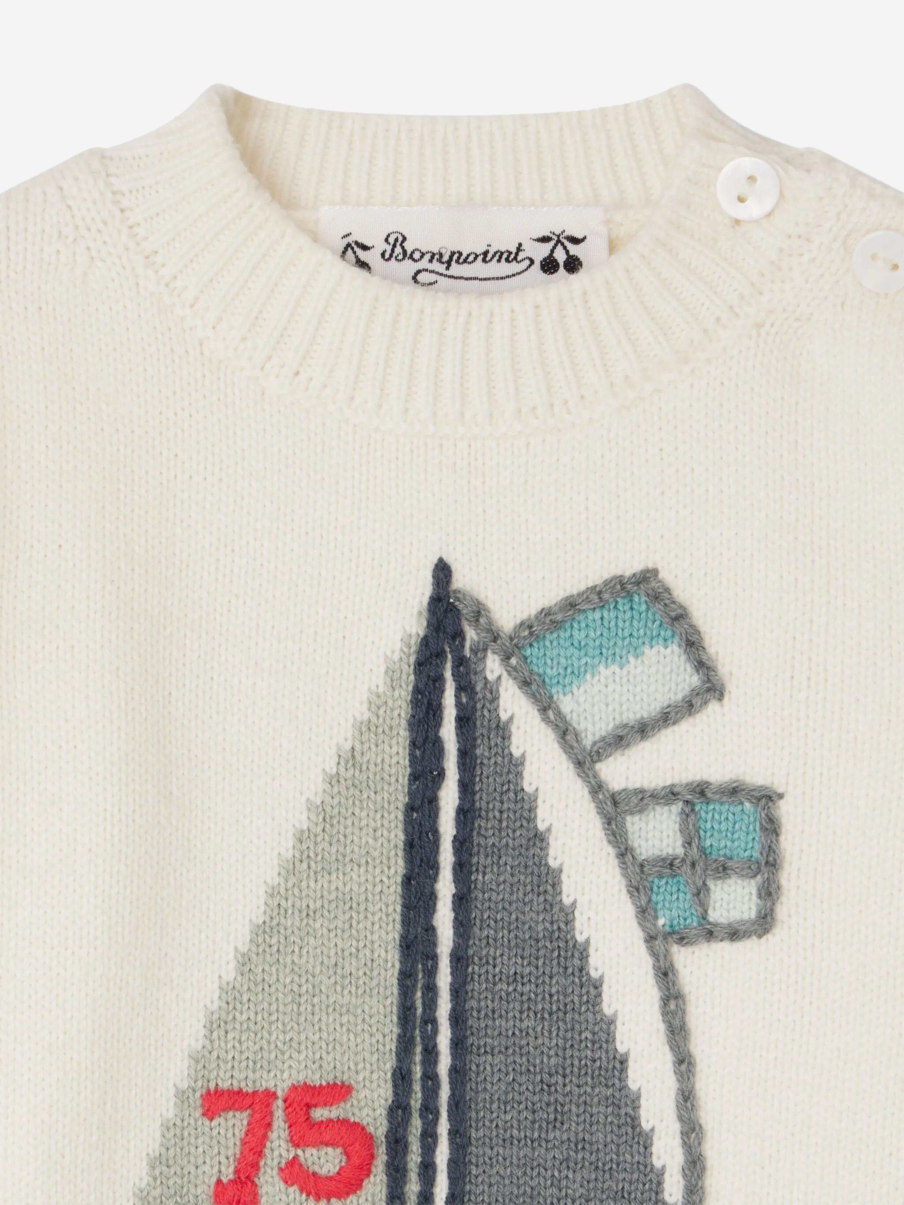 Almire Ivory Baby Boys Jumper - Soft & Comfortable Cotton Knit Sweater for Infants & Toddlers - Perfect for Playdates, Family Outings & Photo Shoots