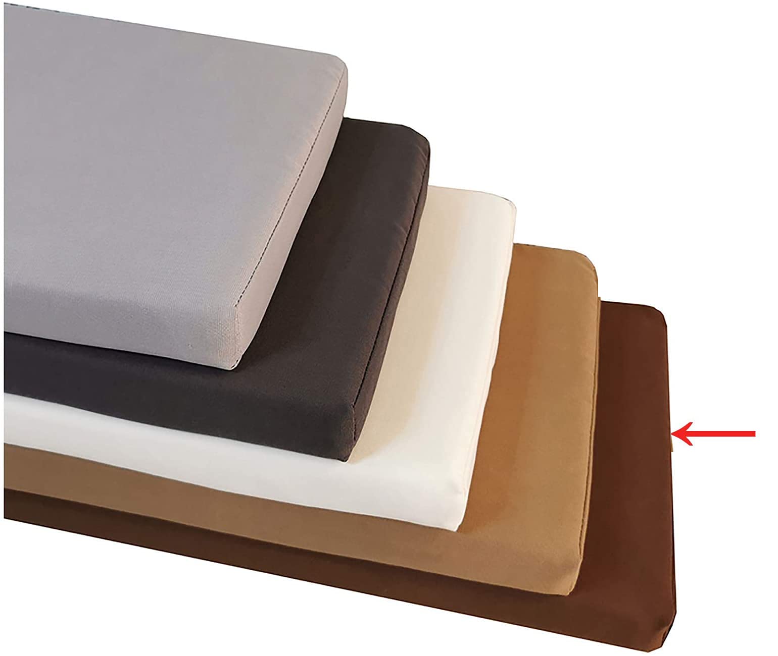 **Outdoor Bench Cushion - Waterproof Memory Foam Seat Pad with Non-Slip Rubber Back - Comfortable Patio Furniture Cushion for Swing, Settee, Sofa & Indoor Use**    *(Perfect for Garden, Deck, Porch, or Living Room - Enhances Comfort & Style!)*