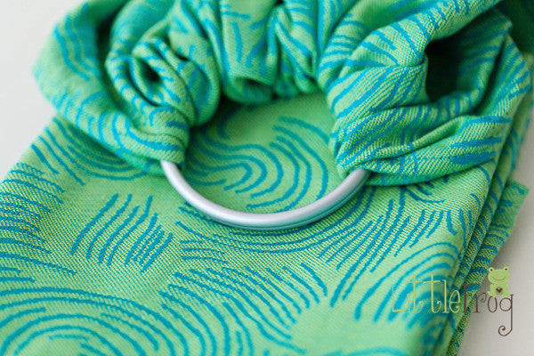 Little Frog Jacquard Ring Sling Baby Carrier - Soft & Adjustable for Newborn to Toddler - Perfect for Hands-Free Parenting, Errands & Outdoor Adventures