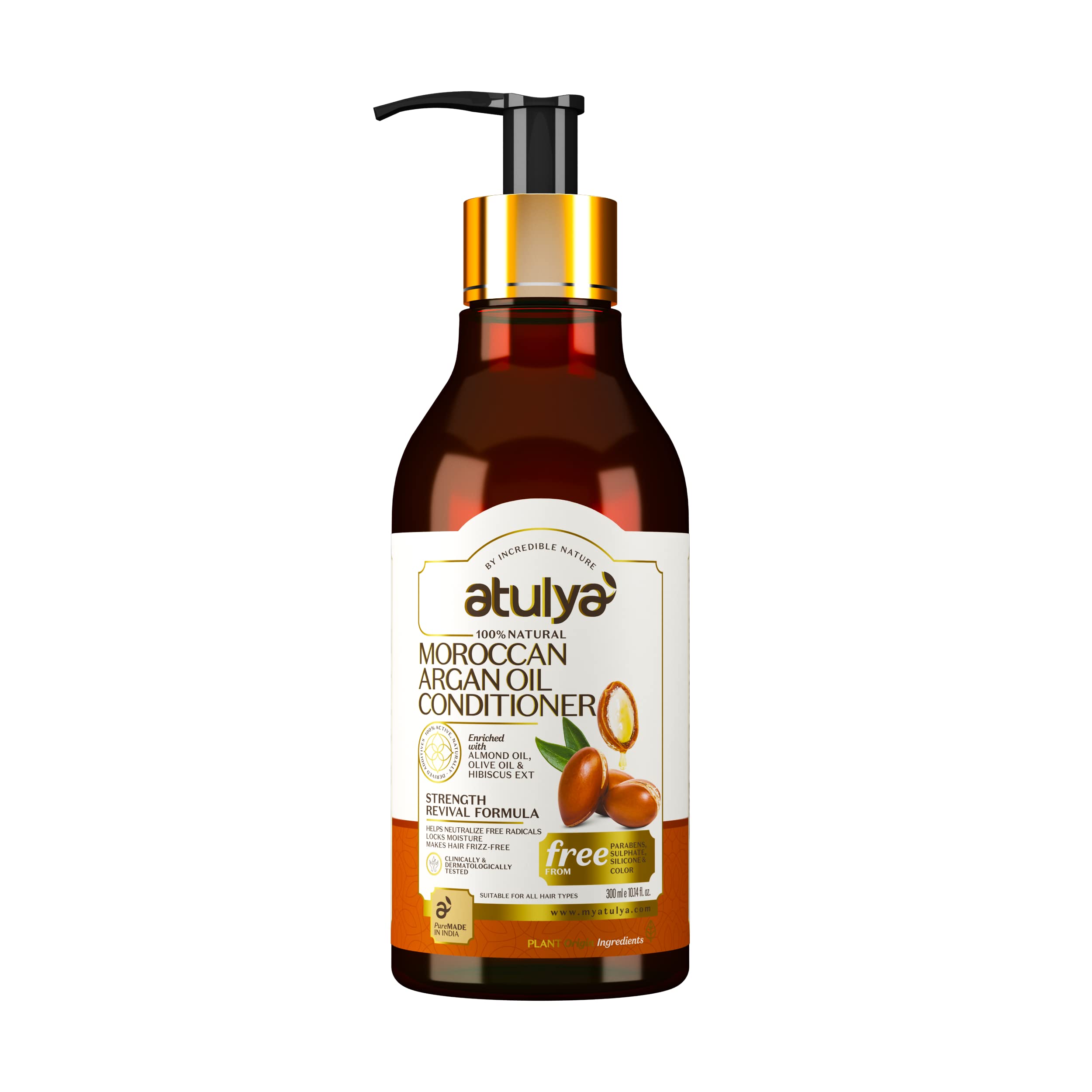 Atulya Moroccan Argan Oil Conditioner for Hair - Natural Hydrating & Repairing Treatment for Dry, Damaged Hair - Perfect for Daily Use & Salon-Quality Results at Home