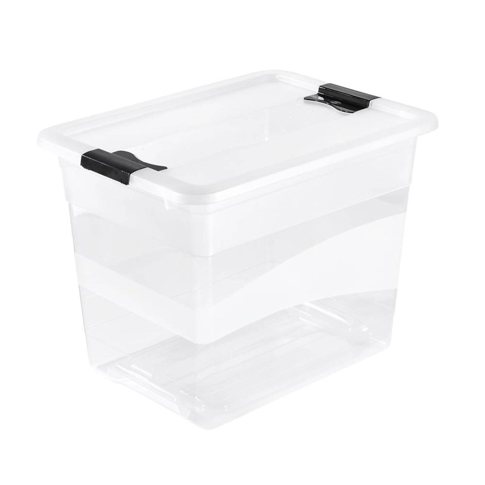24L Clear Crystal Storage Box - Transparent Plastic Organizer for Home, Office & Craft Supplies | Perfect for Organizing Jewelry, Makeup, Stationery & Small Items