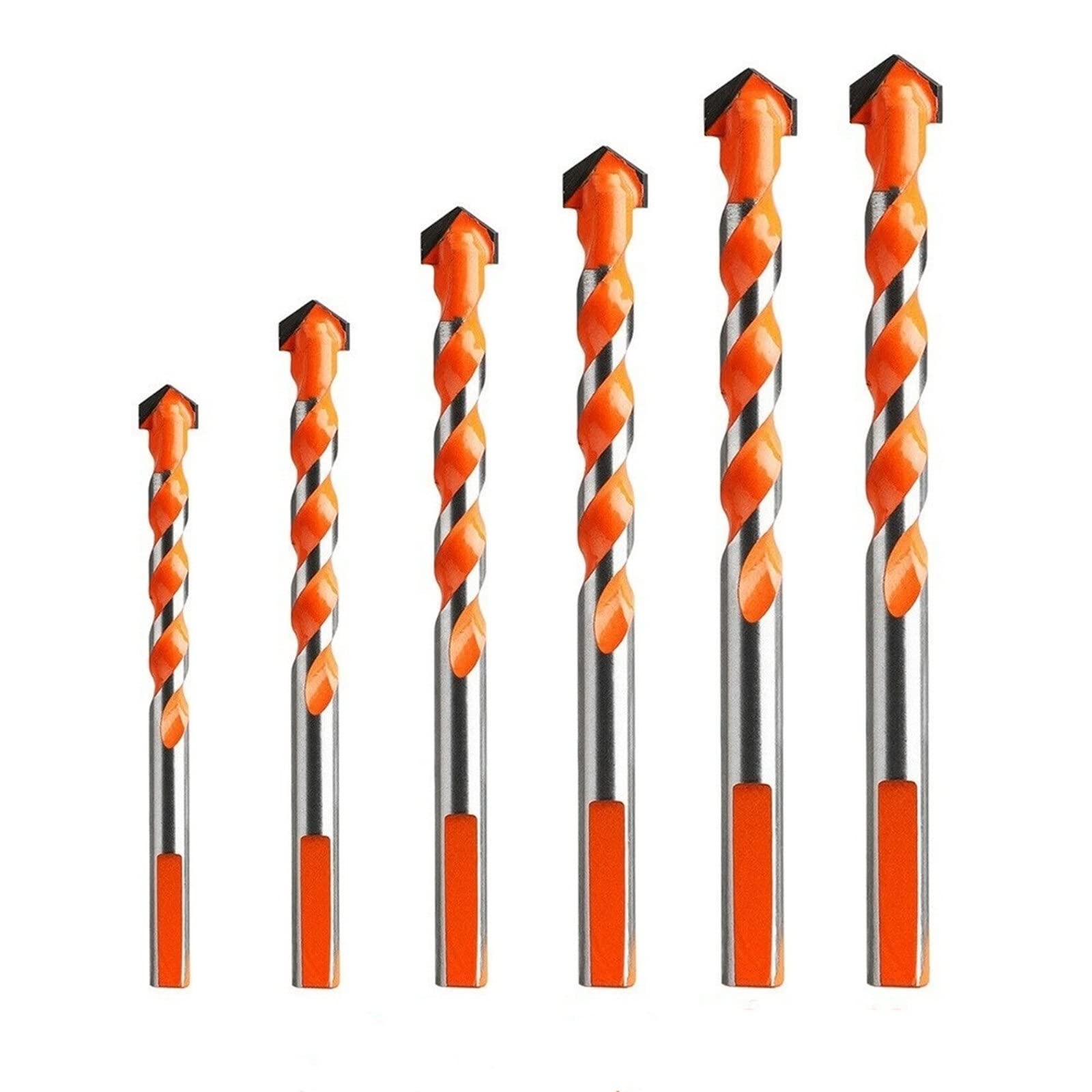 6-Piece Multi-Purpose Drill Bit Set for Tile, Glass, Ceramic, Marble & Wood - Professional Construction & Woodworking Tools - Perfect for DIY Home Projects, Renovations & Crafting