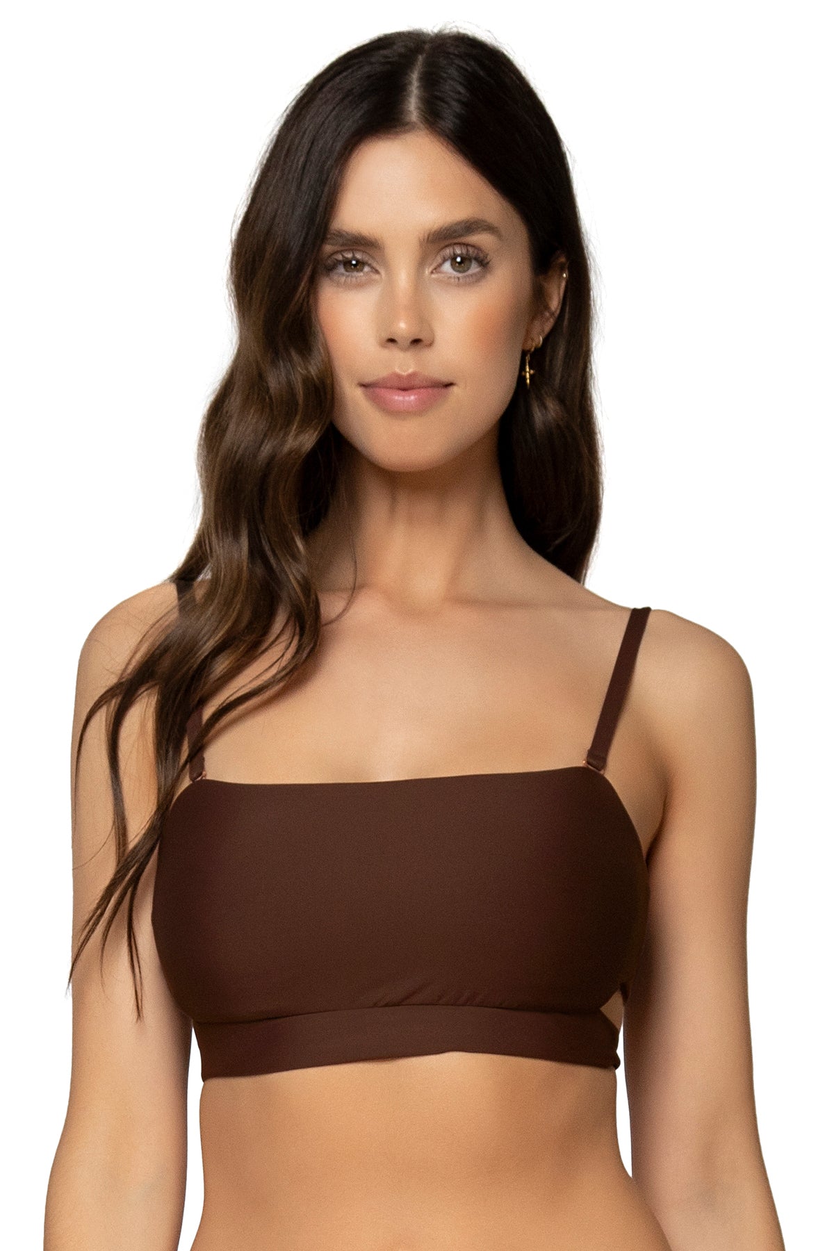 Bailey Bandeau Driftwood - Stylish Women's Bikini Top for Beach & Pool | Perfect for Summer Vacations, Swimwear Fashion, and Tropical Getaways