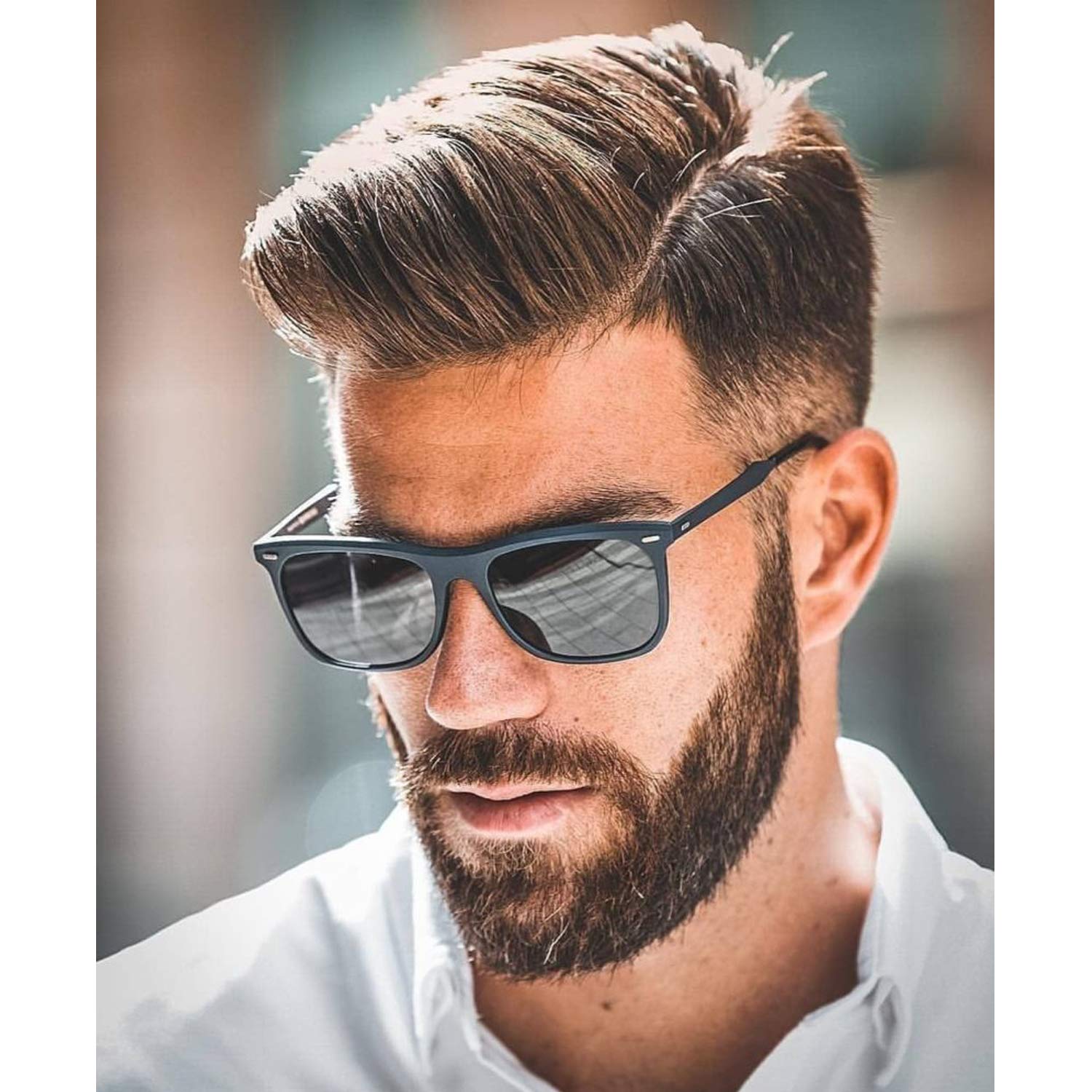 8x6 Inch Men's Toupee - European Human Hair Mono Lace Front Wig with PU Perimeter | Medium Light Density | #3 Dark Brown | Natural Hair Replacement for Thinning Hair & Baldness | Perfect for Daily Wear, Work & Social Events
