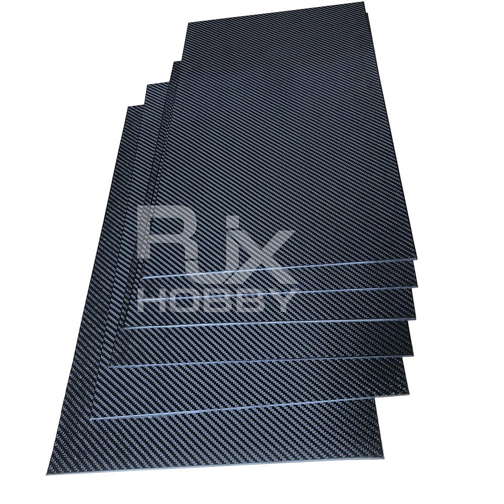 3K Twill Weave Carbon Fiber Plate - 400x500mm (1.5mm-6mm Thickness Options) - Matte Surface 100% Pure Carbon Fiber Sheet for Automotive, DIY Projects & Industrial Applications