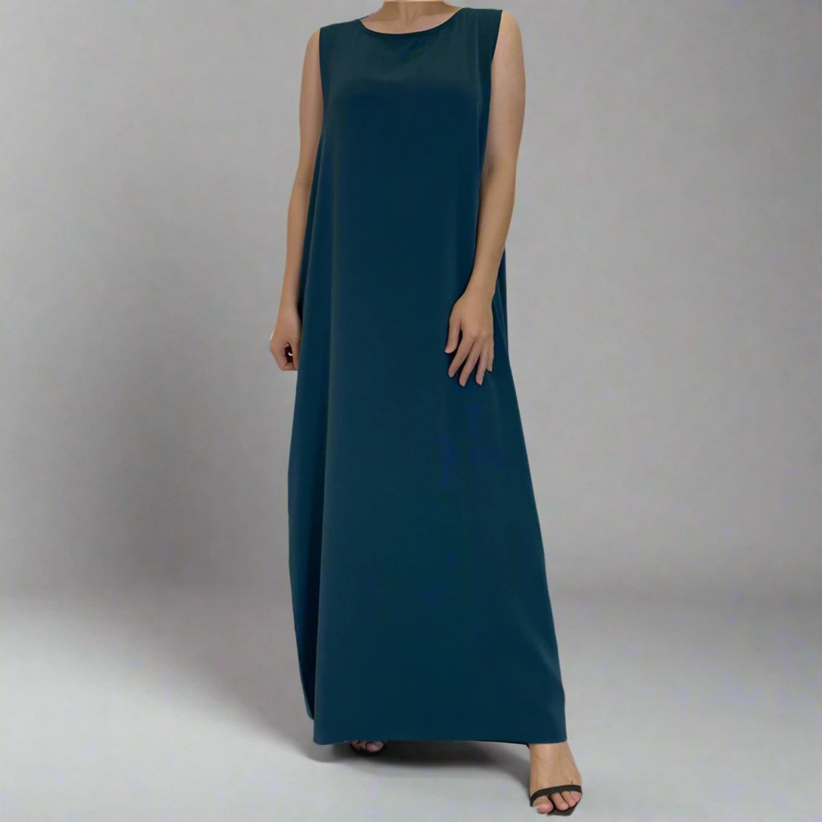 12 Color Options Muslim Women Nida Underdress Sleeveless Inner Slip Under Dress - Modest Layering for Daily Wear & Special Occasions