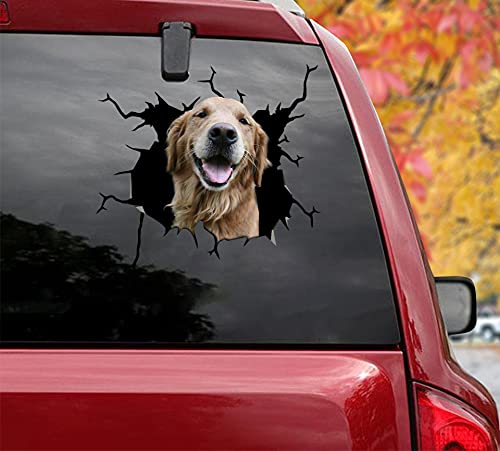 3-Pack Golden Retriever Car Decals - 12