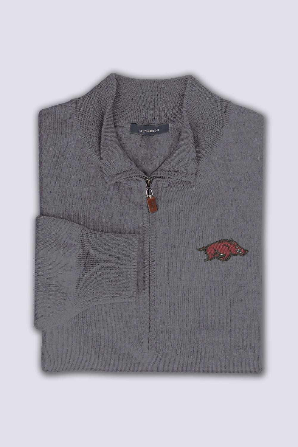University of Arkansas Merino Wool Quarter Zip Sweater - Warm & Breathable Pullover for Men & Women - Perfect for Campus, Outdoor Activities & Casual Wear