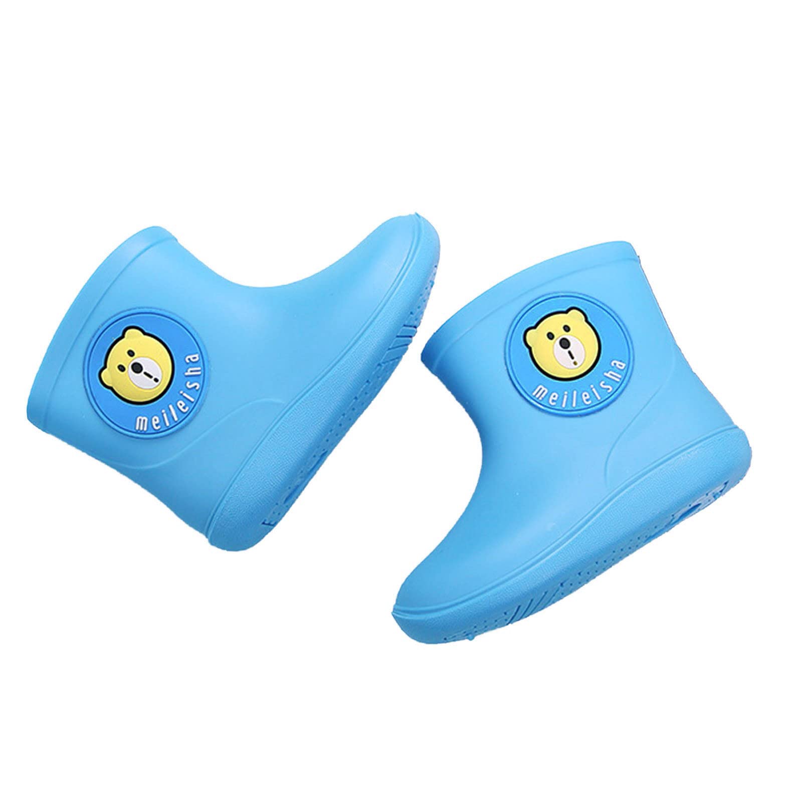 Waterproof Cartoon Boots for Kids - Non-Slip Rubber Rain Shoes for Toddler Boys & Girls (1-2 Years, Blue) | Perfect for Outdoor Play, Puddle Jumping & Hiking Adventures