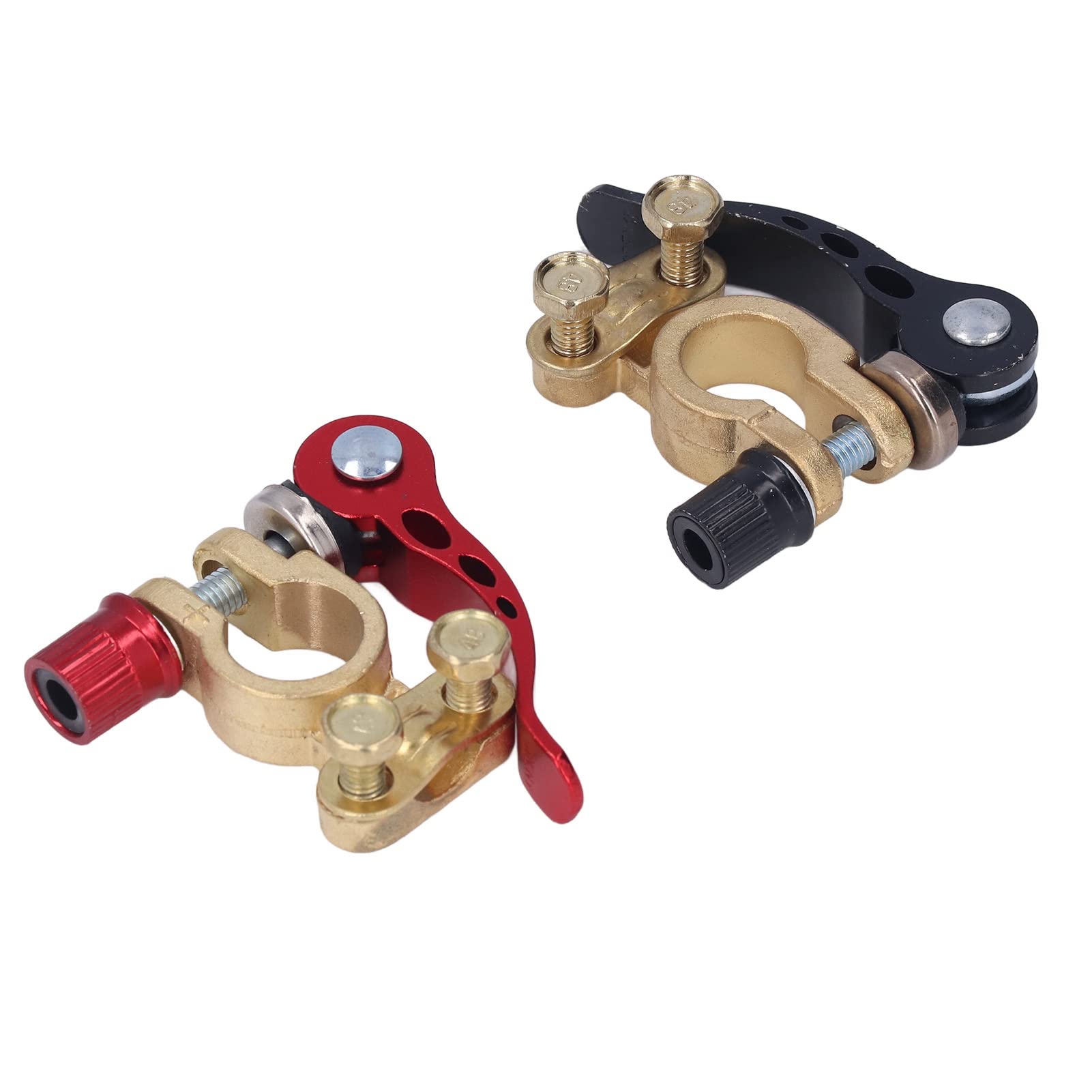 2PCS Car Battery Terminal Connectors - High Conductivity Positive & Negative Battery Clamps - Universal Fit for Most Vehicles - Easy Installation for Car, Truck, SUV & RV Maintenance