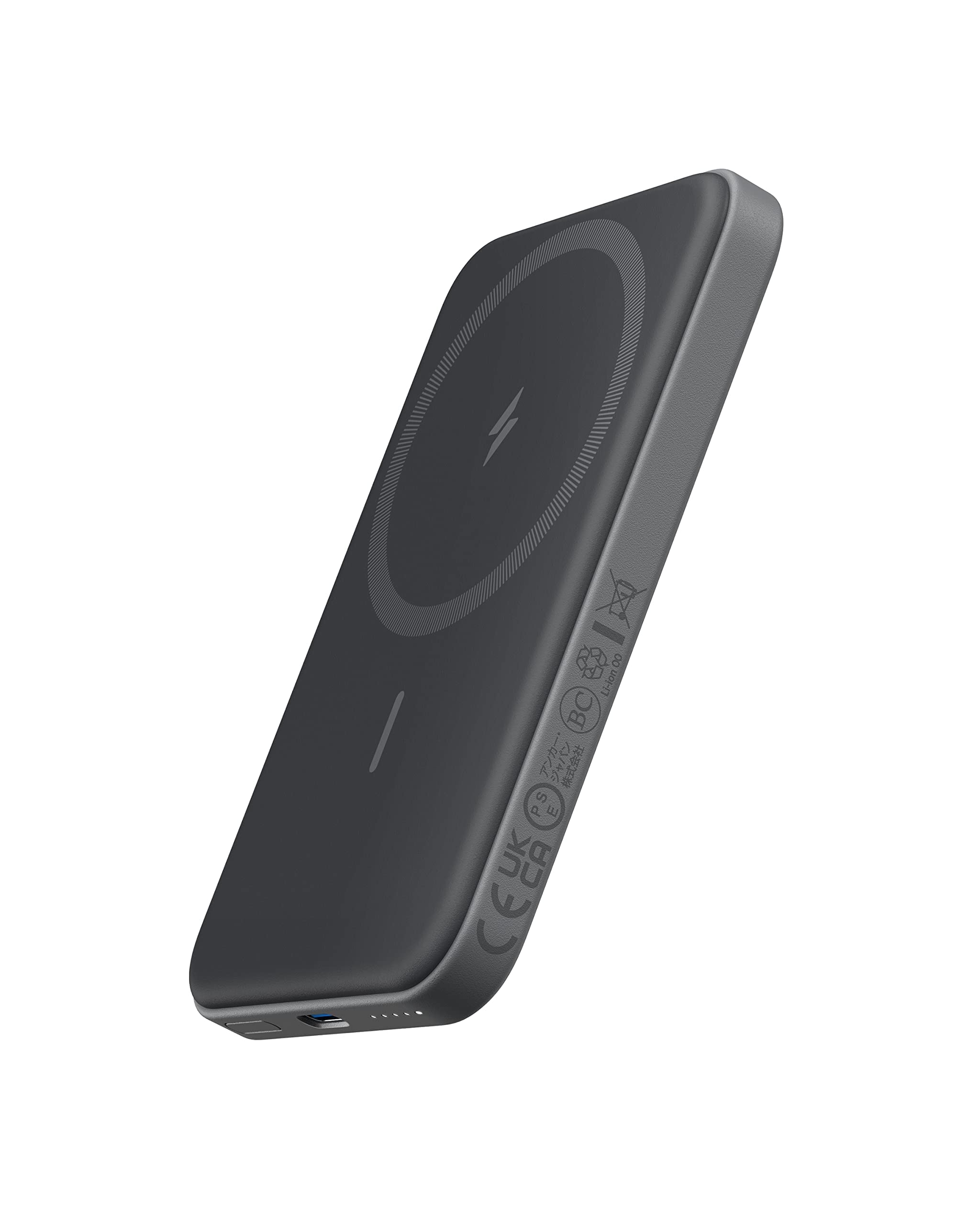 Anker 621 Magnetic Portable Charger (MagGo) - 5000mAh Wireless Power Bank with USB-C Cable | Magsafe-Compatible Battery Pack for iPhone 16/15/14/13/12 Series | Perfect for Travel, Work & On-the-Go Charging
