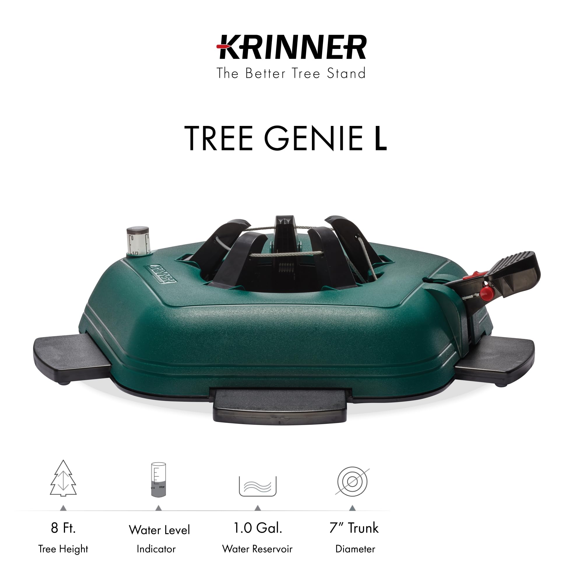 Christmas Tree Genie Tree Stand - 18 Inch Diameter Heavy Duty Metal Base for Large Holiday Trees | Perfect for Living Room, Office, and Holiday Decorations