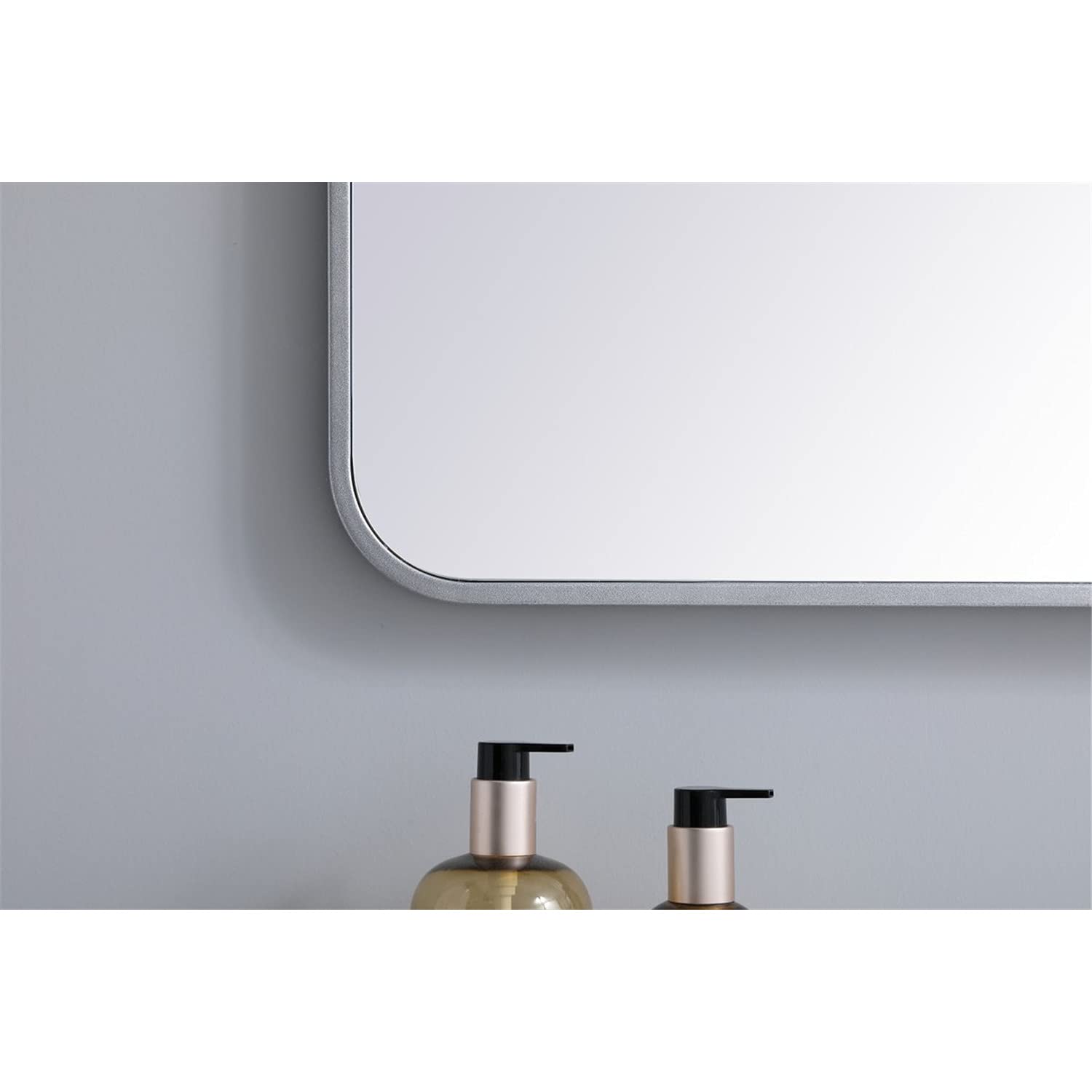 Silver Rectangular Mirror 22x40 - Elegant Decor for Living Room & Bedroom