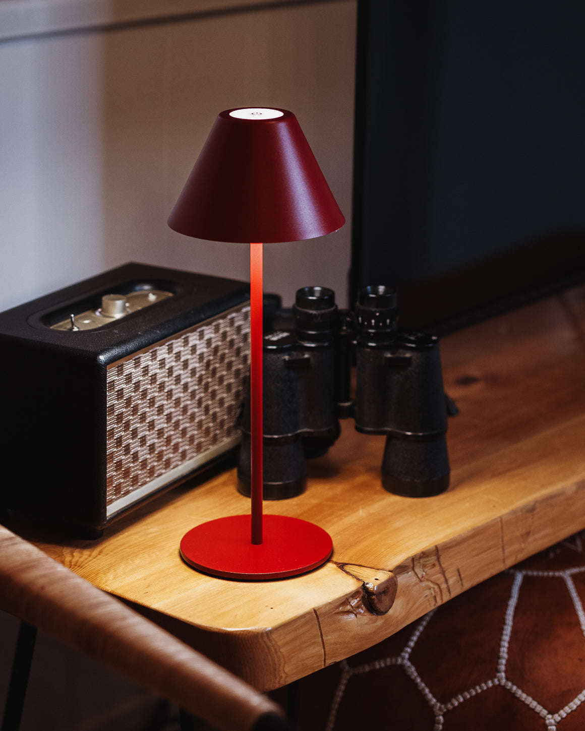 Lume Cube Rechargeable LED Table Lamp 4 Pack - Red | Dimmable Brightness for Home, Office & Study | Energy-Efficient Lighting Solution for Reading & Decor