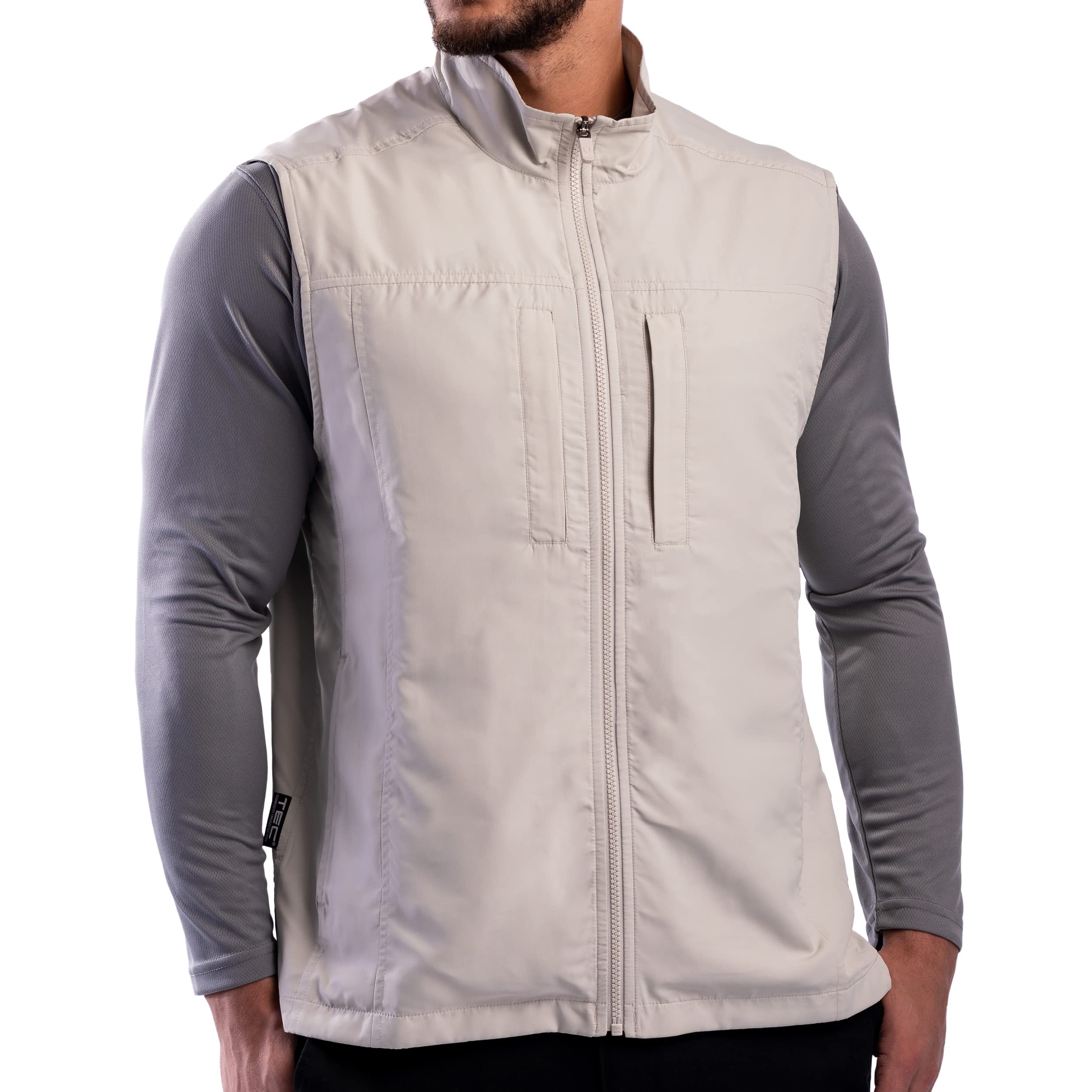 SCOTTeVEST Men's Featherweight Vest with 16 Hidden Pockets - Lightweight Water Repellent Travel Vest for Outdoor Activities, Hiking & Daily Wear