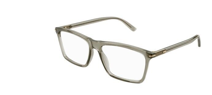 Gucci GG1445O 008 Brown Clear Rectangular Men's Eyeglasses - Stylish Prescription Glasses for Men, UV Protection, Lightweight Frame - Perfect for Office, Driving & Everyday Wear