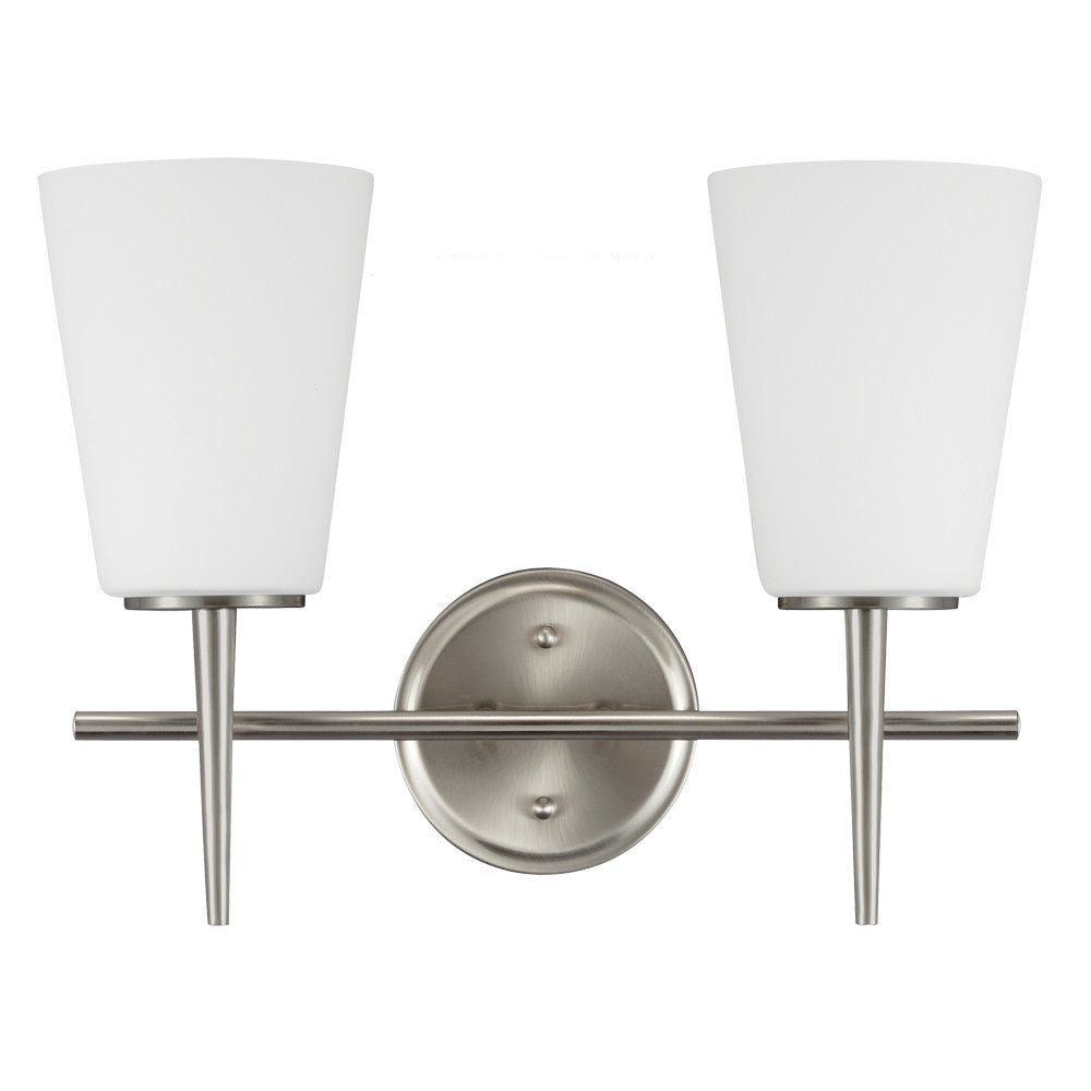 Driscoll LED Bathroom Light Fixture - Waterproof Vanity Light for Bathroom, Bedroom, and Hallway - Modern Sconce Lighting with Energy Saving Bulbs (White) - Perfect for Home, Hotel, and Spa Decor