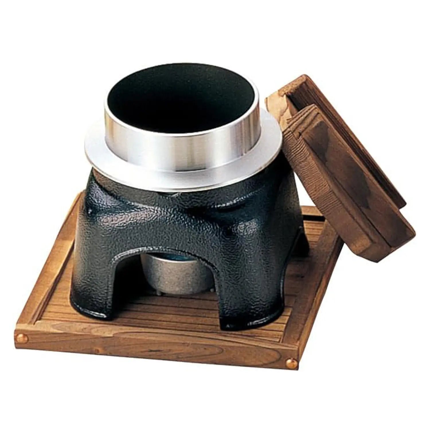 Premium MIN Aluminum Kamameshi Rice Pot Set - Black | Japanese Traditional Rice Cooking Pot for Stovetop & Serving | Perfect for Home Dining, Gifts & Japanese Cuisine Lovers