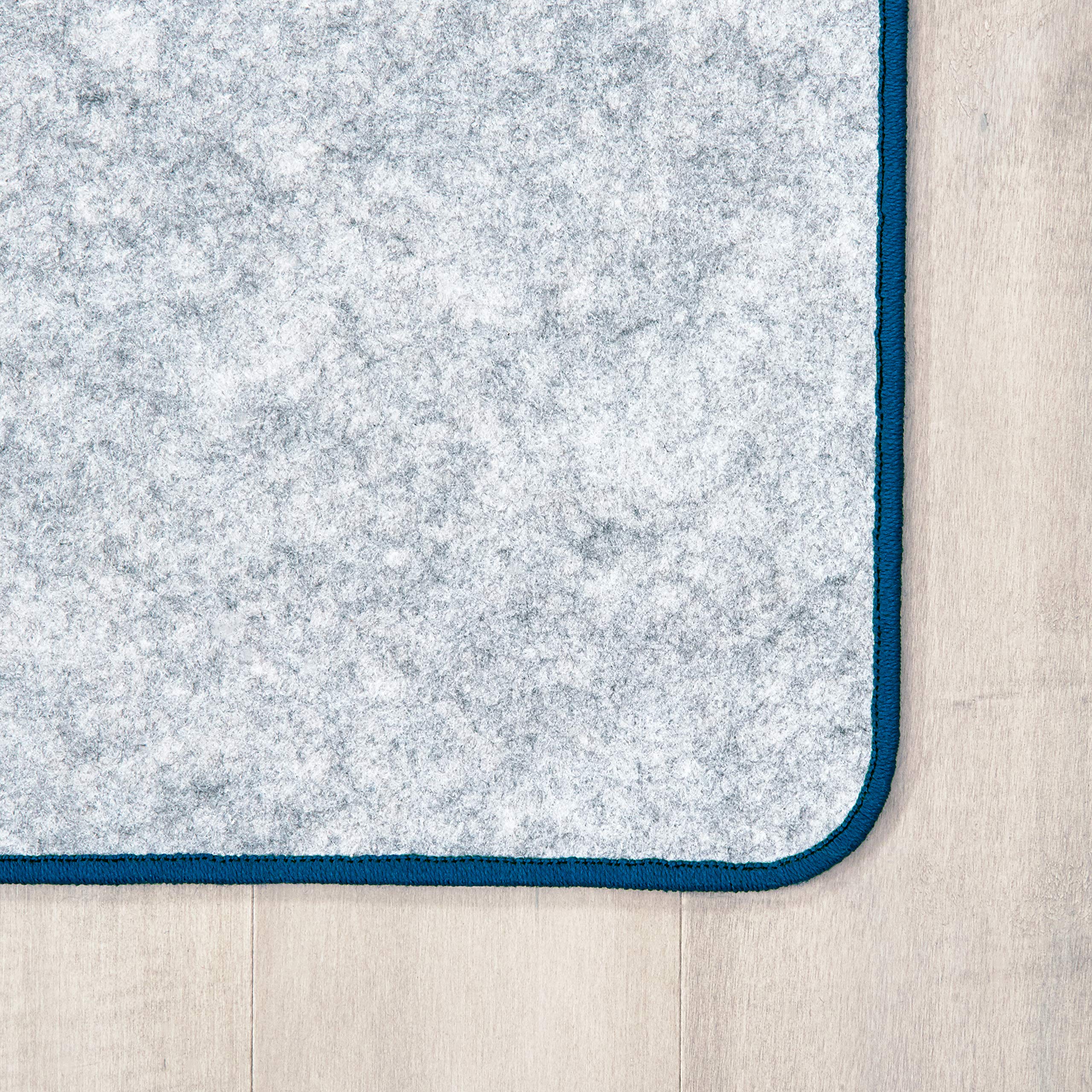 65214 Water Stripes Kids & Teen Room Decorative Rug - 4ft x 6ft Rectangle Blue Gray Carpet for Bedroom, Playroom & Nursery | Soft & Durable Floor Mat
