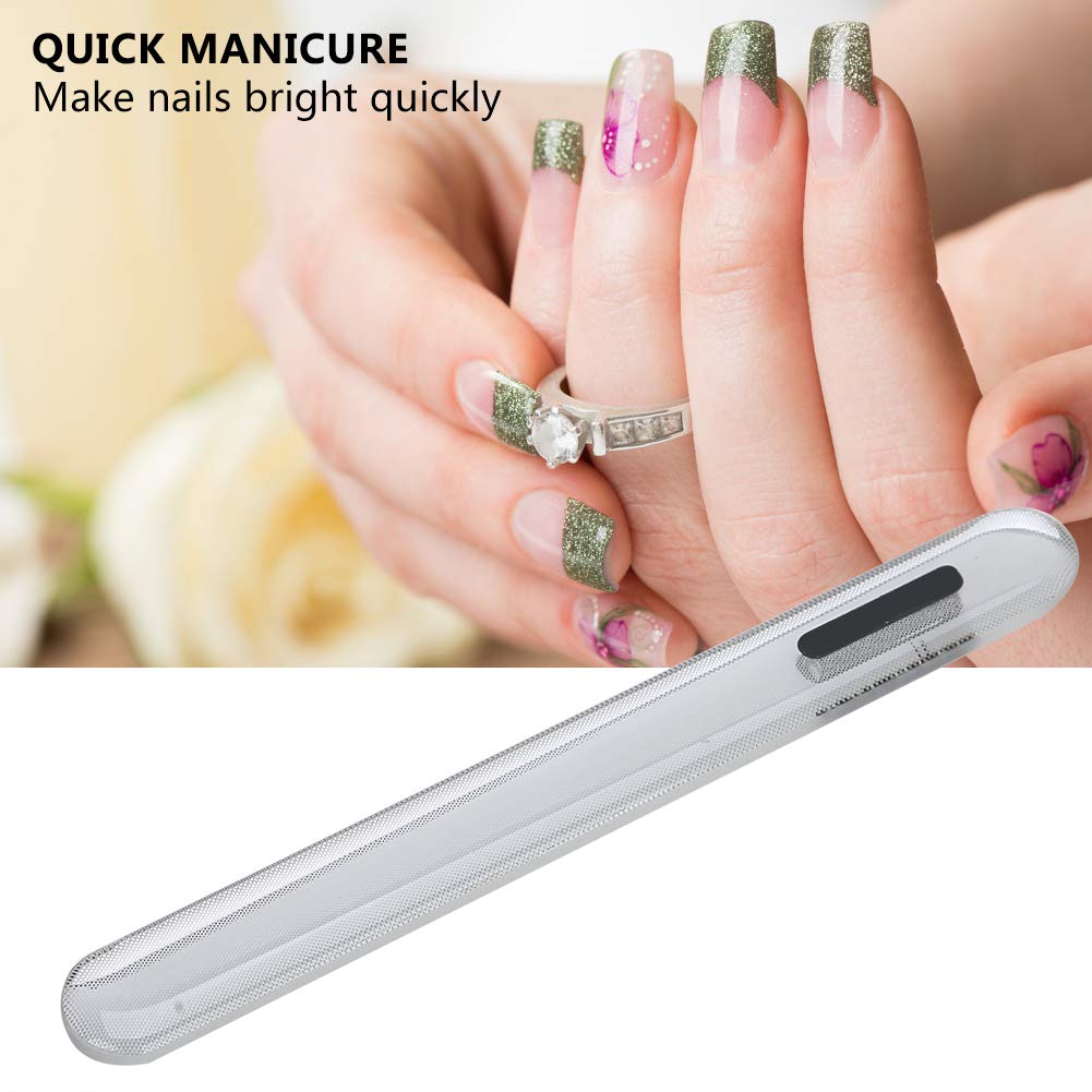Premium Crystal Glass Nail File & Buffer - Professional Nail Shiner Polisher for Natural Nails with Travel Case | Perfect for Manicures, Pedicures & At-Home Nail Care