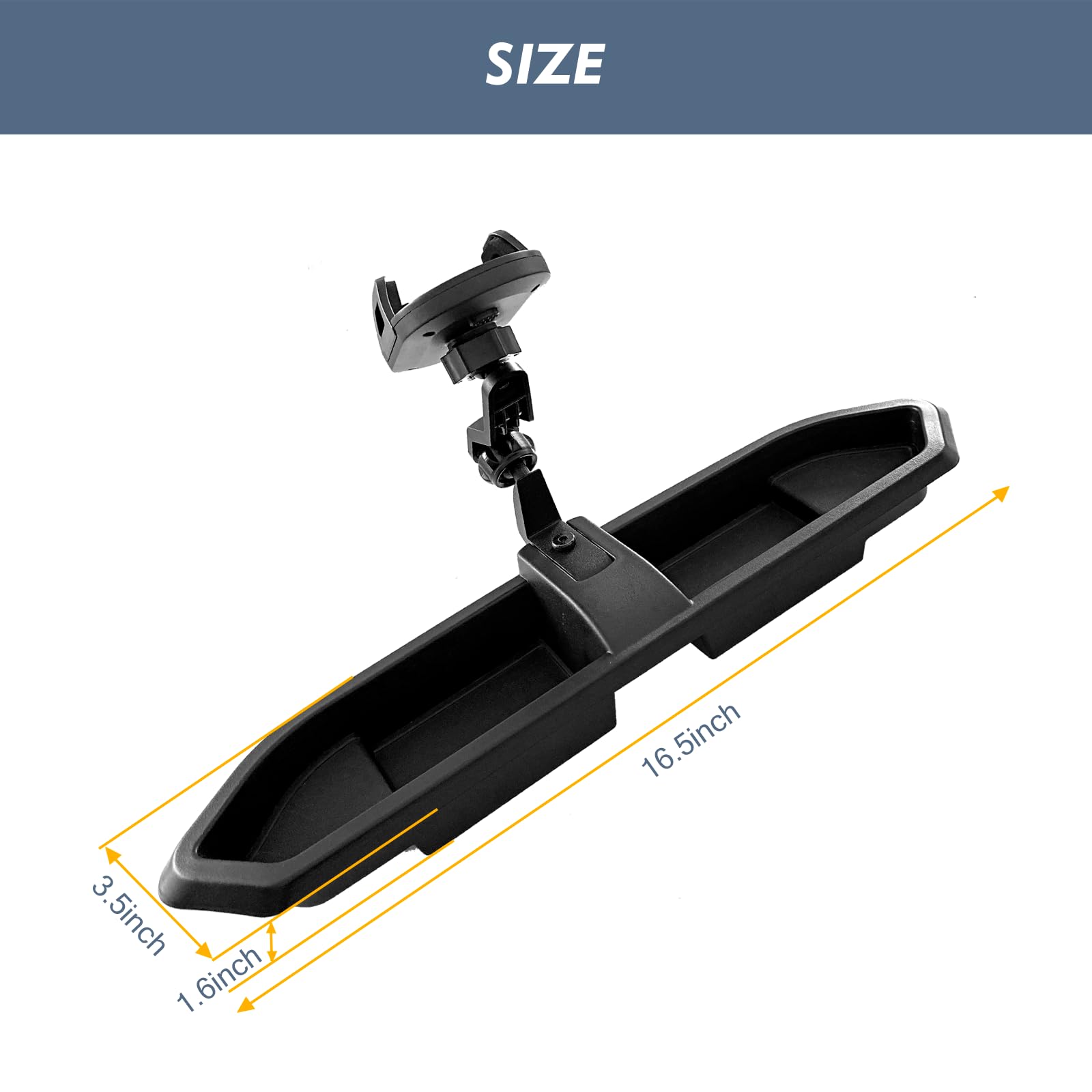 Jeep Wrangler JL & Gladiator JT Phone Mount Holder (2018-2023 Models) - Heavy Duty Dash Tray Mount with Adjustable Extension Arm & Metal Rod - Universal Smartphone Accessories - Perfect for Off-Road Adventures & Daily Commuting (Excludes 4XE/Oil-Electric Models)