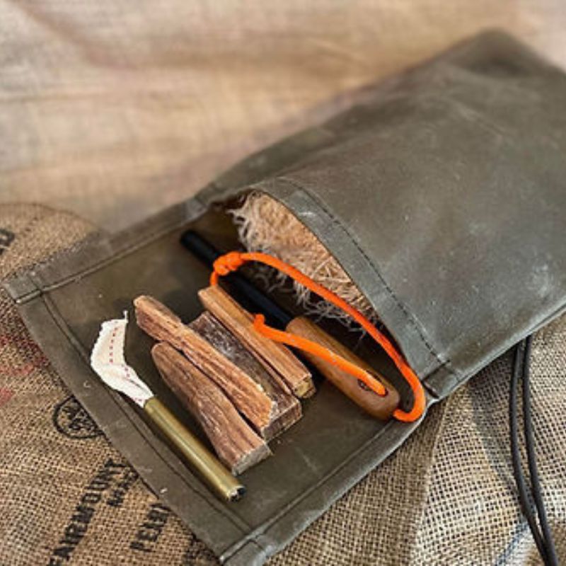 Campcraft Outdoors Waterproof Roll Top Tinder Bag - Fire Starter Storage for Camping, Hiking & Survival Gear - Compact & Durable Dry Sack for Outdoor Adventures