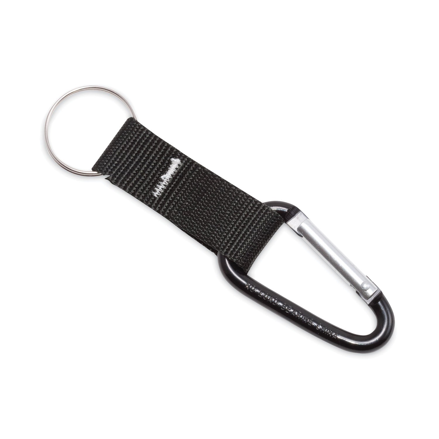 Advantus Black Aluminum Carabiner Key Chains & Split Key Rings - 10 Pack for Outdoor, Hiking, Camping & Daily Use