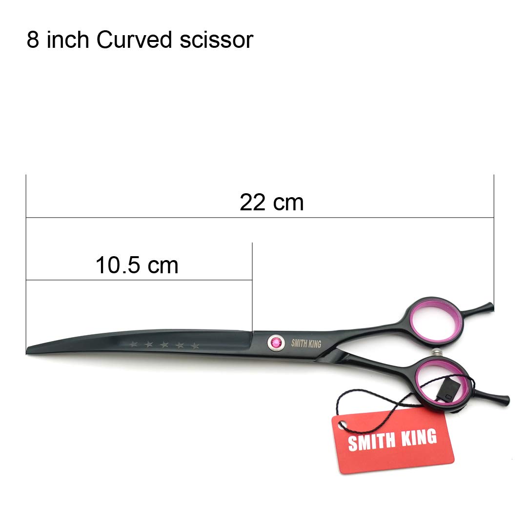 Professional Dog Grooming Scissors Set - 8 Inch Curved Shears for Precise Trimming | Perfect for Pet Grooming, Show Dogs & Home Use