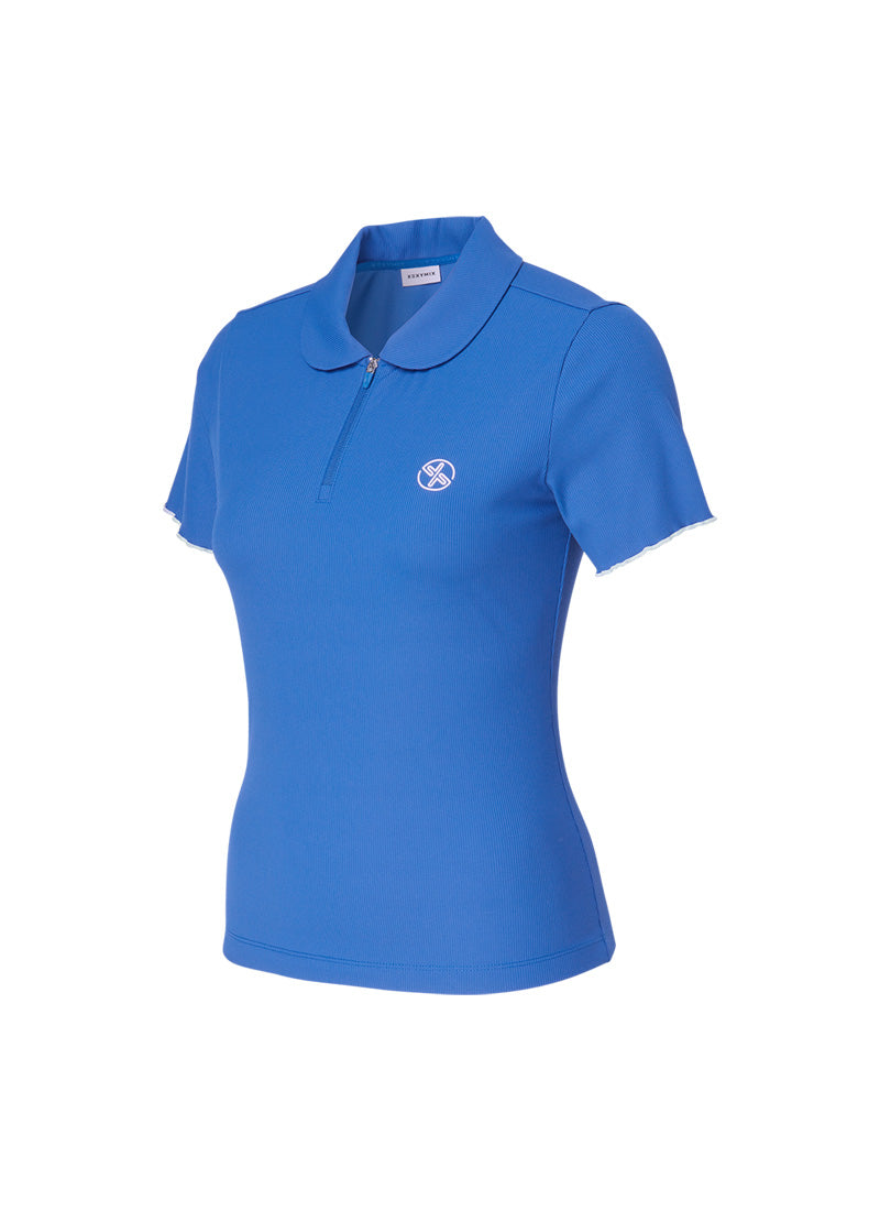 Women's Round Neck Ruffle Short Sleeve Blouse - Casual Summer Tops for Work, Date & Vacation