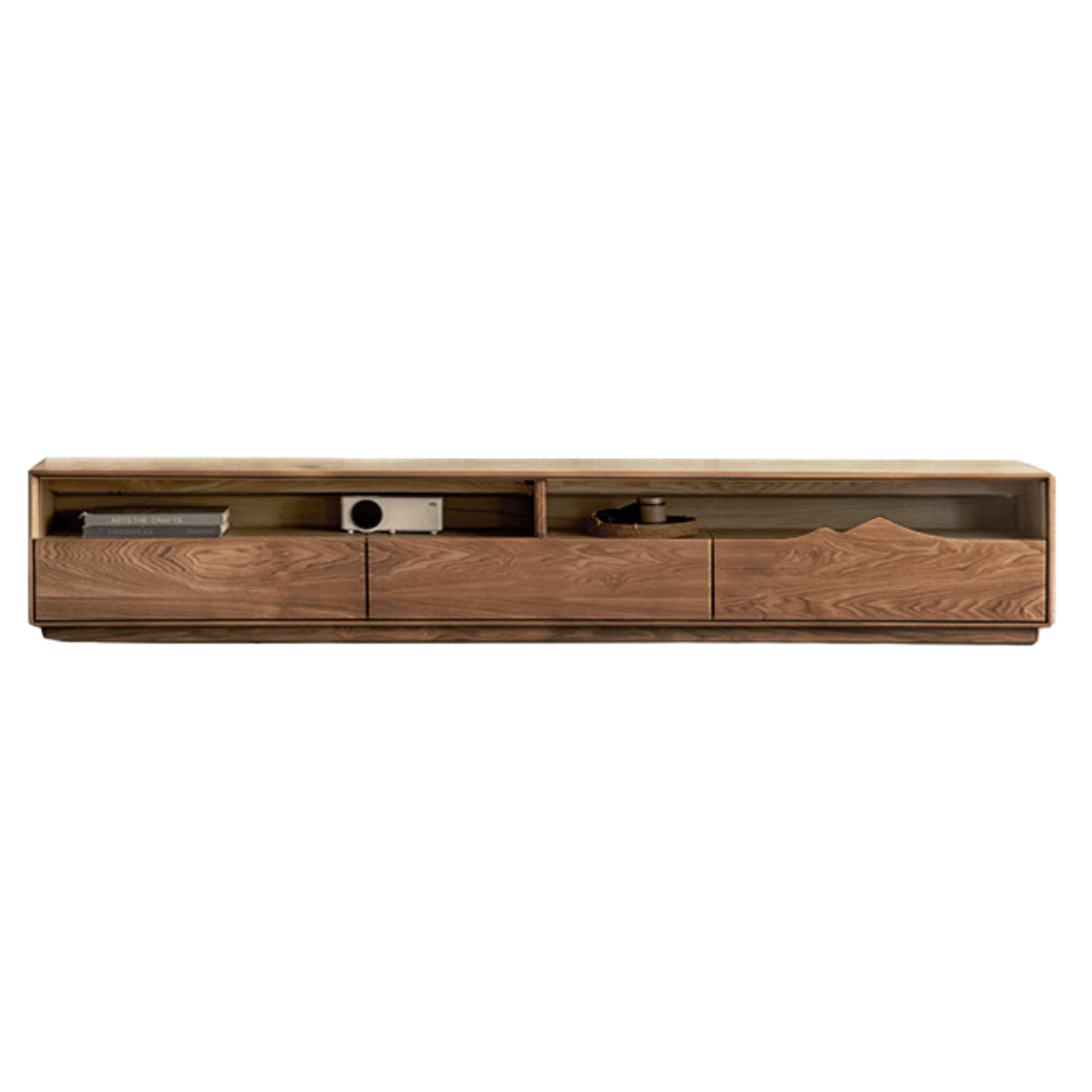 86.6x13.7x13.7 inch / 220x35x35 cm / Walnut Color / Ash TV cabinet