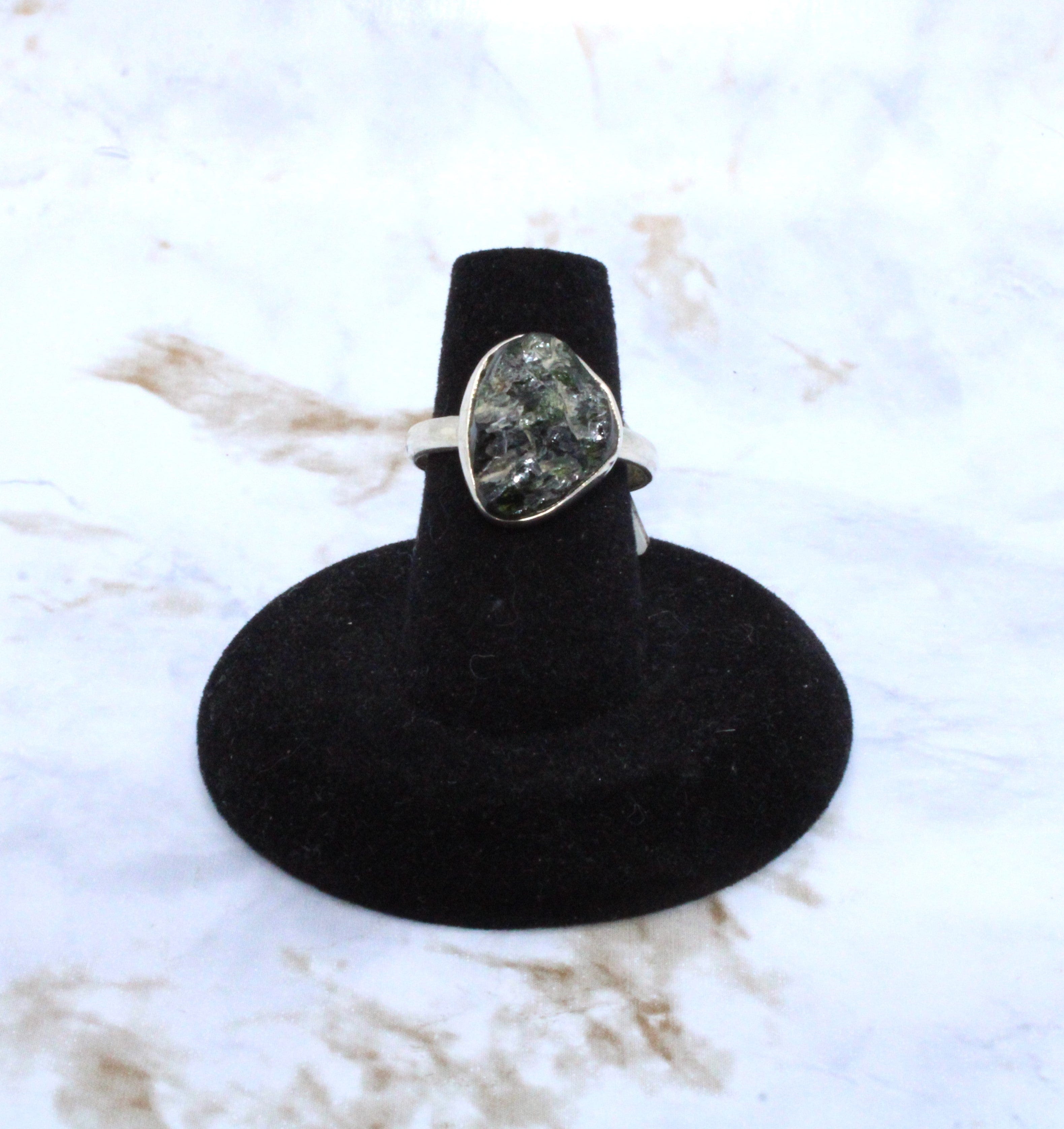 Diopside Sterling Silver Ring - Size 7.5 - Elegant Green Gemstone Jewelry for Women - Perfect for Everyday Wear & Special Occasions