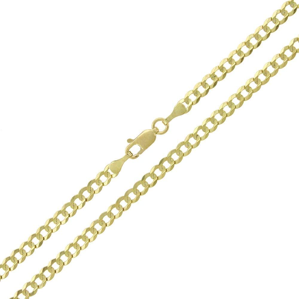 14K Yellow Gold Cuban Link Chain Necklace 2.2MM-3.5MM - 14 Karat Solid Gold Curb Chain for Men & Women - Perfect for Everyday Wear, Gifts & Special Occasions