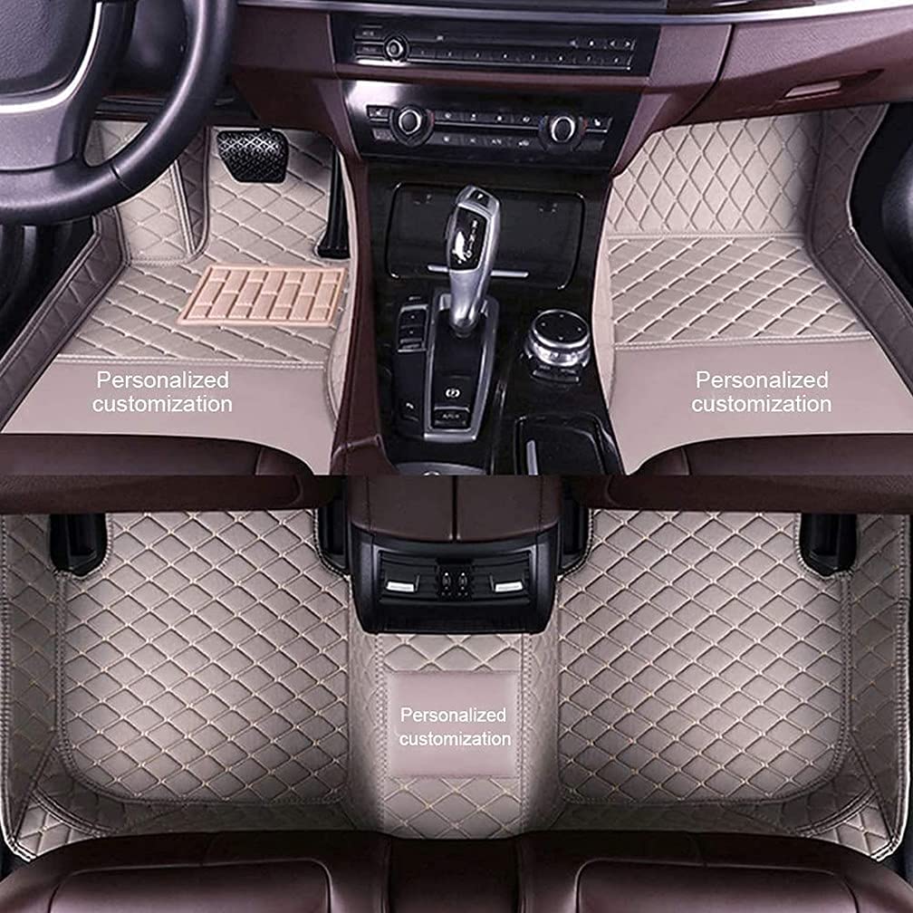 Premium Custom Fit Car Floor Mats for Sedan, SUV, Pickup, Hatchback & Coupe - All Weather Full Coverage Leather Liners - Grey Interior Accessories for Ultimate Protection & Style | Perfect for Daily Commute, Road Trips & Off-Road Adventures