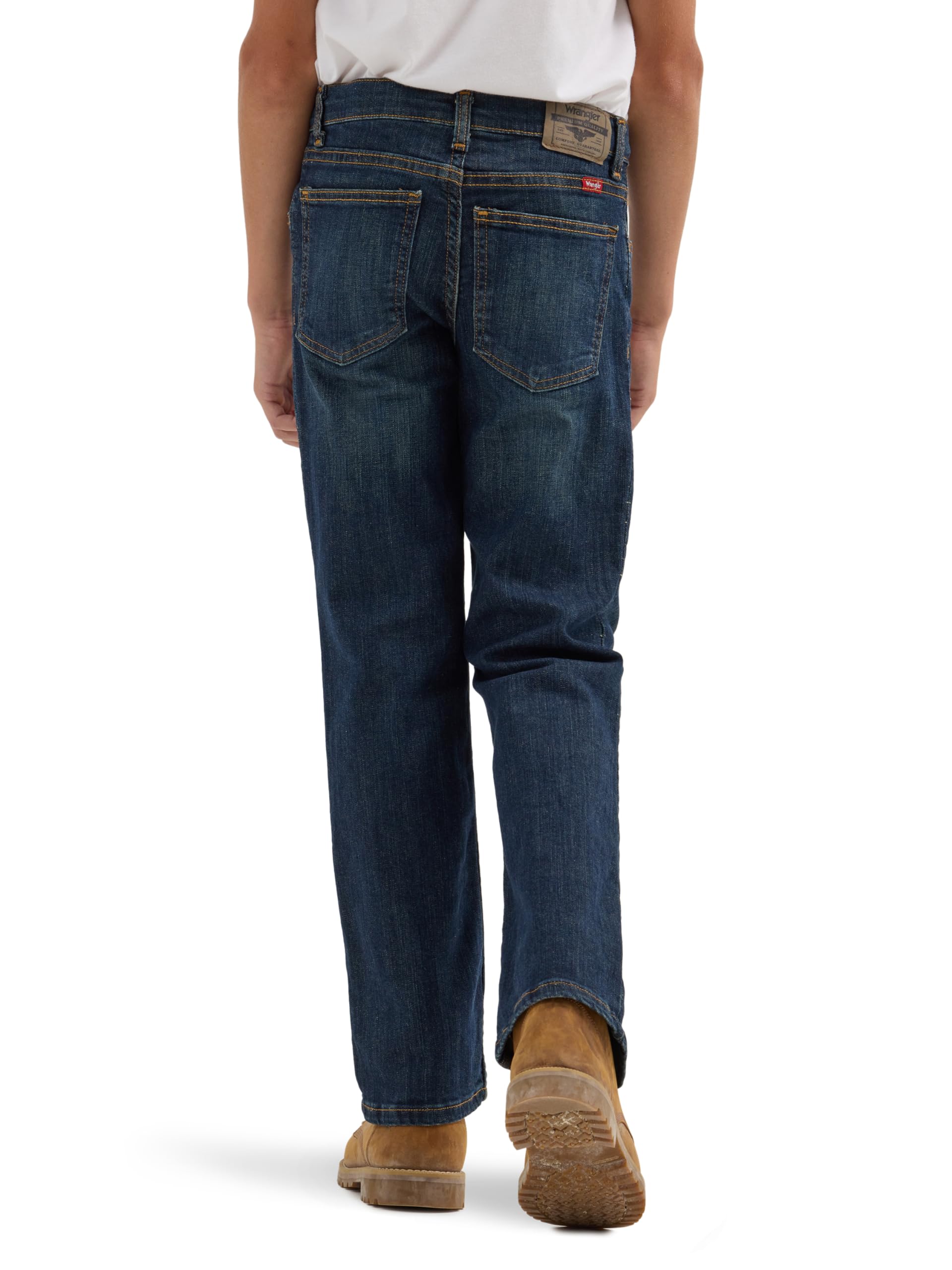 Wrangler Boys' Boot Cut Jeans for Kids - Classic Waldon Fit in Fresh Indigo Wash | Durable Denim Pants for School, Play & Everyday Wear