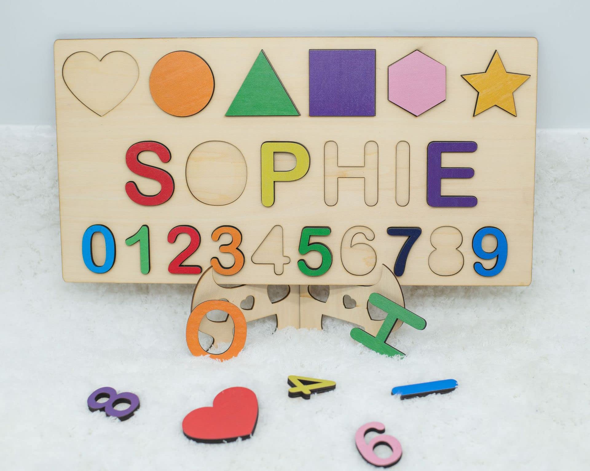 Personalized Kids Name Puzzle - Custom Wooden Name Puzzle for Toddlers - Educational Learning Toy for Boys & Girls - Unique Baby Shower Gift & Birthday Present - Perfect for Nursery Decor & Early Childhood Development