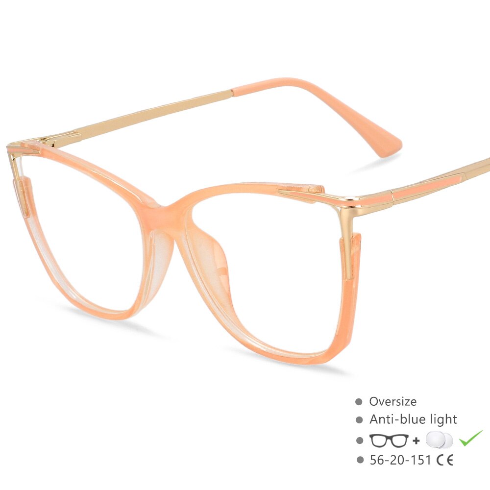 CCspace Unisex Full Rim Square Acetate Alloy Eyeglasses 55409 - Stylish & Durable Frames for Men & Women - Perfect for Work, Reading & Fashion Accessories