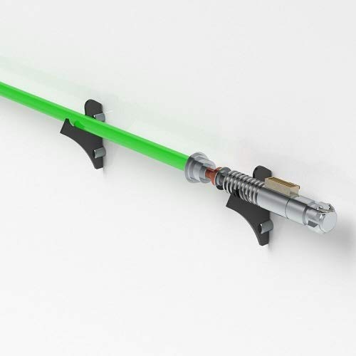 LEILIN Acrylic Wall Mounted Lightsaber Stand - Metal Display Holder for Star Wars Lightsabers, Sword Storage & Exhibition - Perfect for Home Theater, Game Room, and Collector's Display