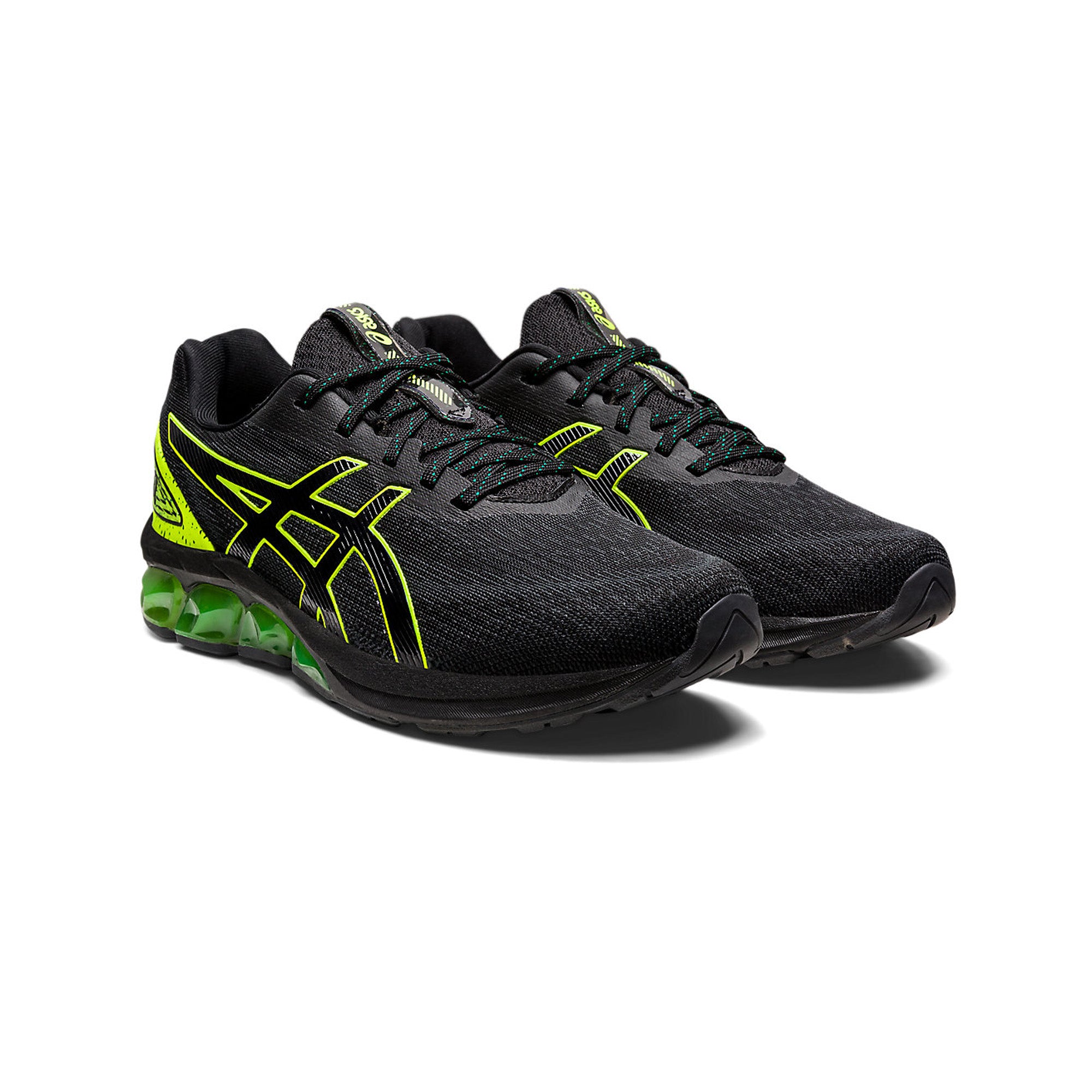ASICS GEL QUANTUM 180 VII Running Shoes for Men - Black/Safety Yellow - Lightweight Cushioned Athletic Sneakers for Jogging, Gym Workouts & Daily Wear