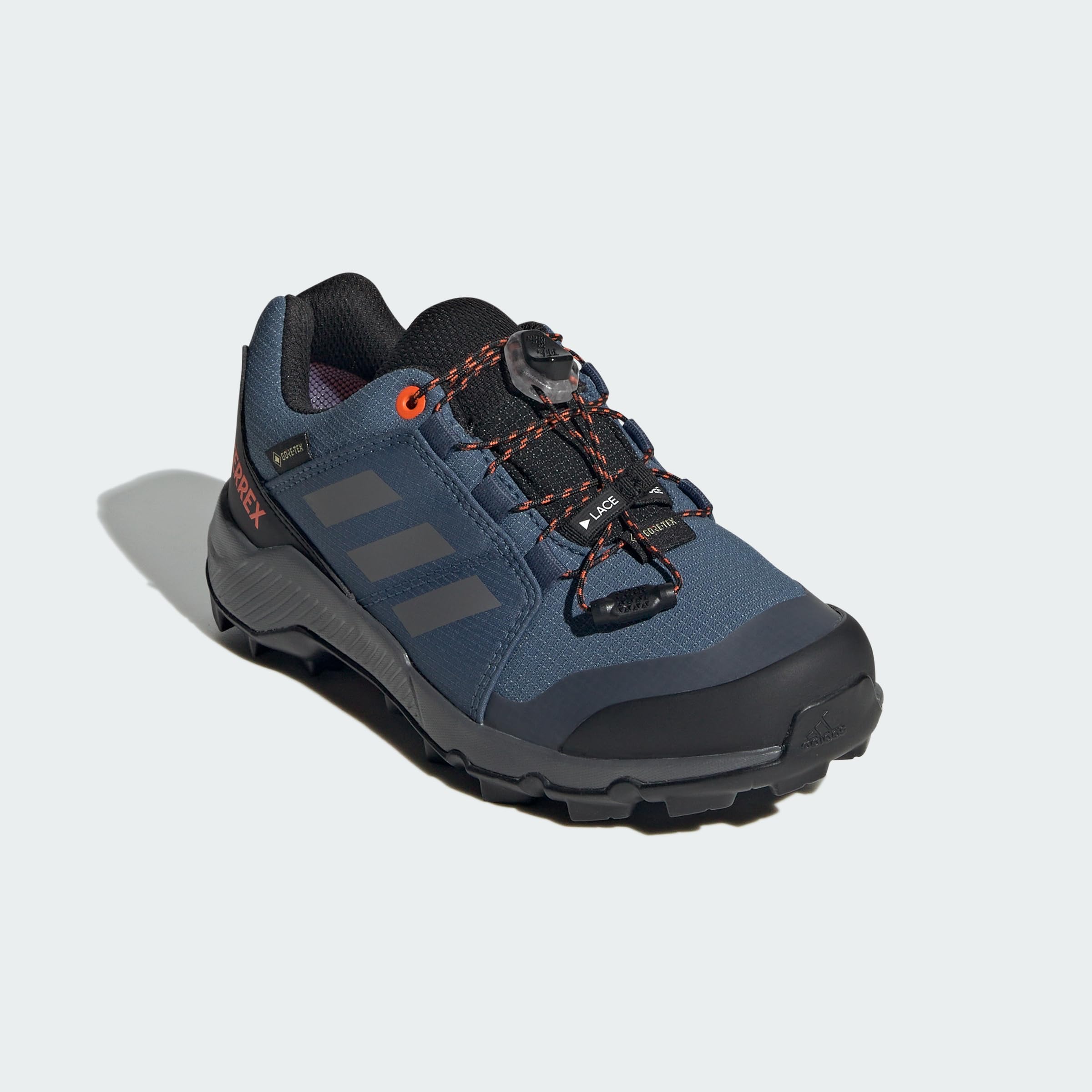 Adidas Terrex Gore-TEX Waterproof Hiking Shoes for Men & Women - Wonder Steel/Grey/Impact Orange - Size 38 2/3 EU - Trail Running & Outdoor Adventure Footwear