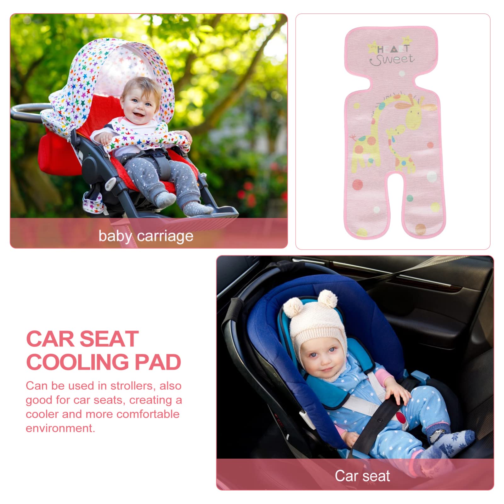 Kisangel Baby Stroller Cooling Pad - Breathable Summer Seat Cushion for Strollers & Car Seats | Keep Baby Cool in Hot Weather | Perfect for Outdoor Walks, Shopping & Travel