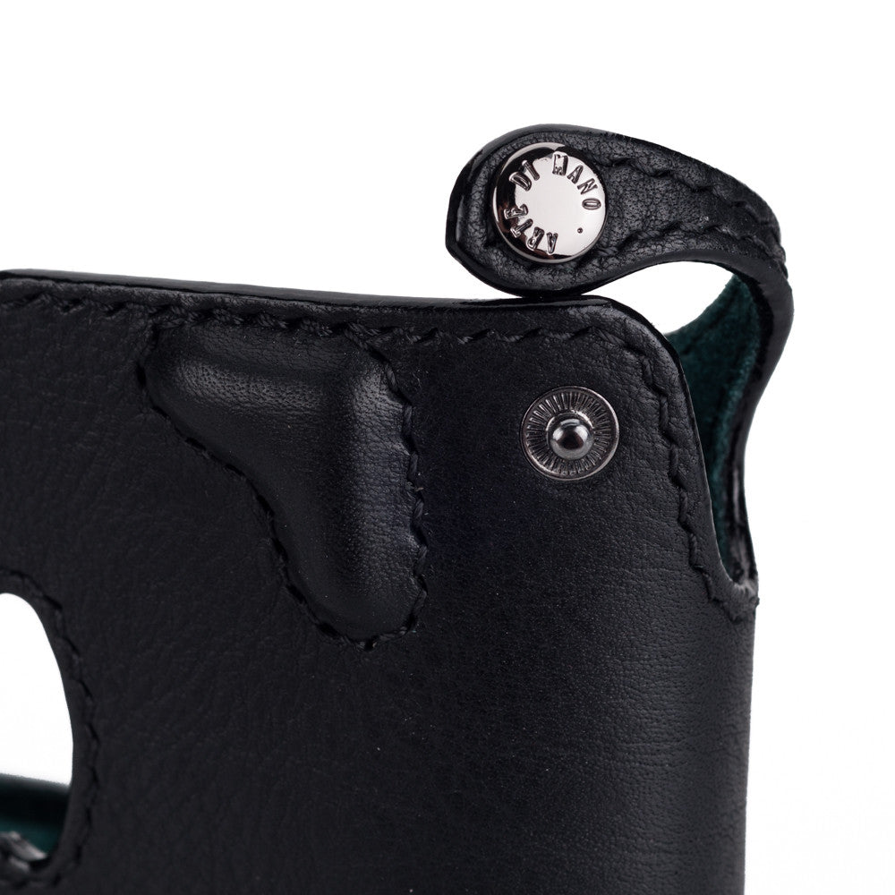 Arte di Mano Premium Leather Half Case for Leica M7 Camera - Minerva Black with Black Stitching | Protective Cover for Vintage & Professional Photography, Travel & Everyday Use
