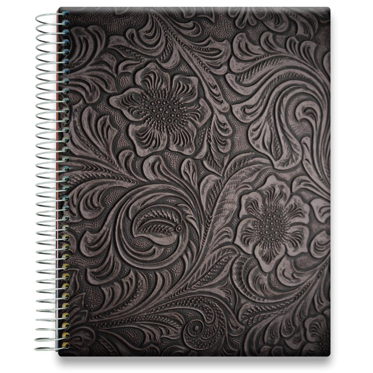 Tools4Wisdom 2025-2026 Academic Planner - April 2025 to March 2026 Monthly Weekly Daily Organizer - 8.5x11 Inch Hardcover Leather Floral Design - Perfect for Students, Professionals & Goal Tracking