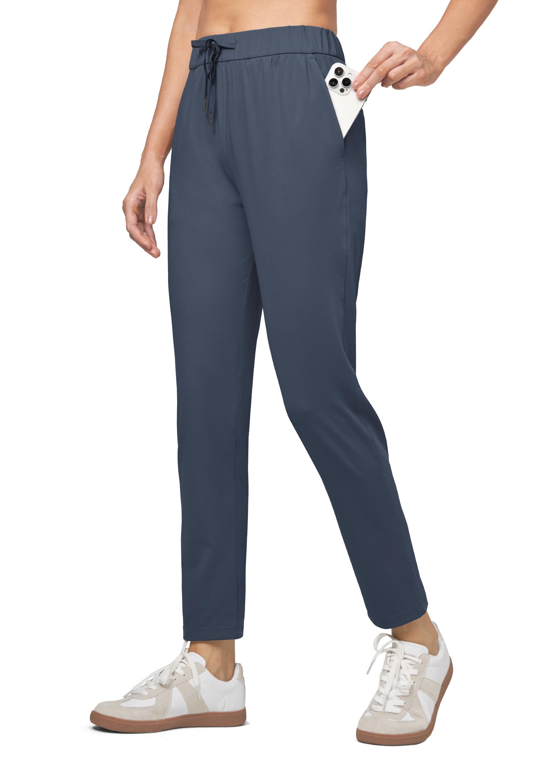Willit Women's 7/8 Golf Travel Pants - Quick Dry Athletic Lounge Sweatpants for Yoga, Running & Casual Wear | Perfect for Travel, Gym & Everyday Comfort