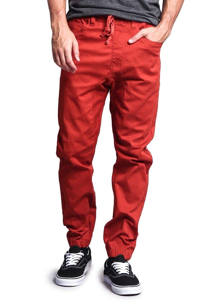 Victorious Men's Casual Twill Stretch Jogger Pants - Comfortable & Stylish Lounge Pants for Workout, Running, Travel & Everyday Wear