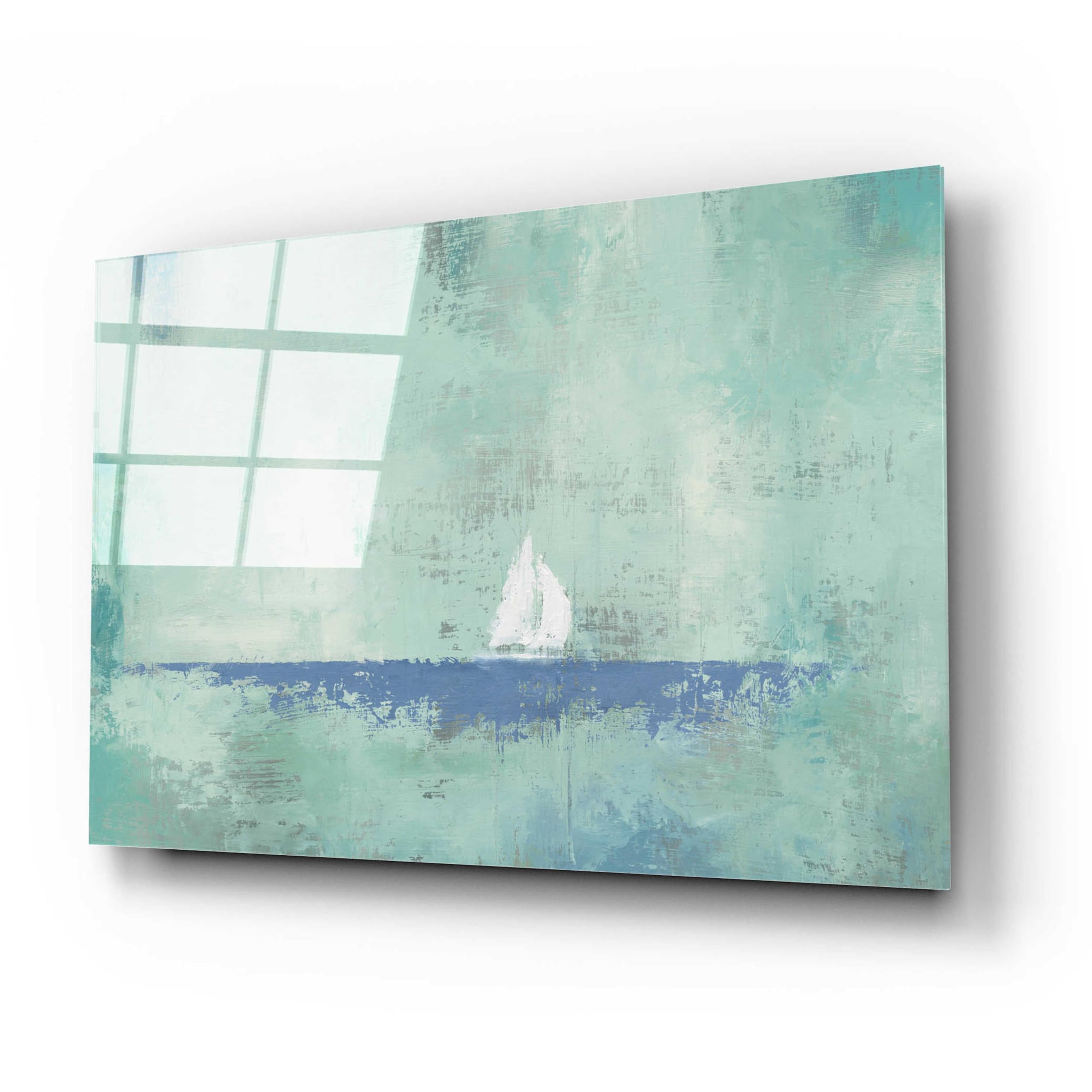 Epic Art 'Sailboat Dream' by James Wiens - Premium Acrylic Glass Wall Art Painting 24x16 Inches - Perfect for Living Room, Bedroom & Office Decor