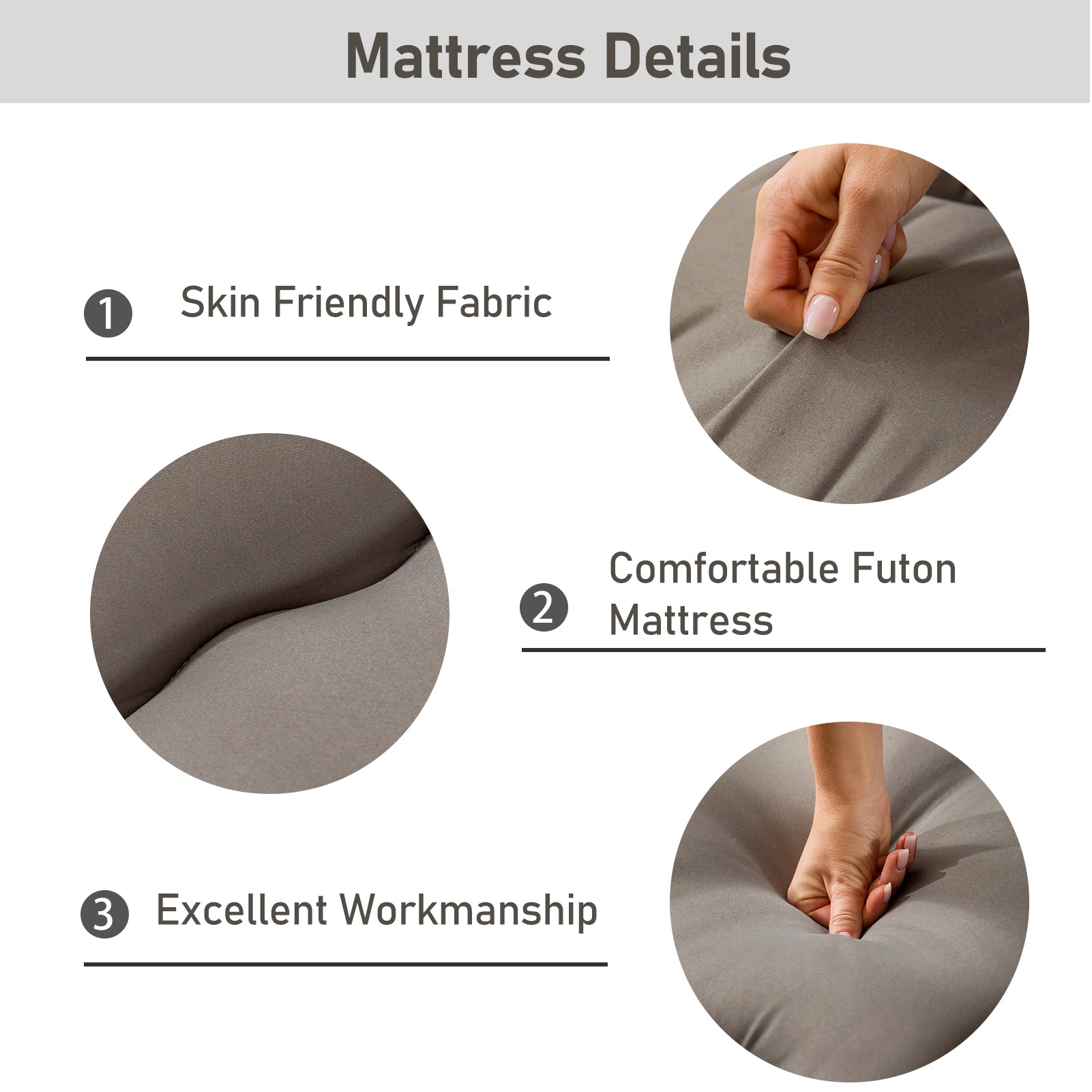MAXYOYO Japanese Style Futon Mattress - Foldable Floor Mattress, Tatami Mat for Bedroom, Living Room & Guest Room | Comfortable Sleeping & Lounging