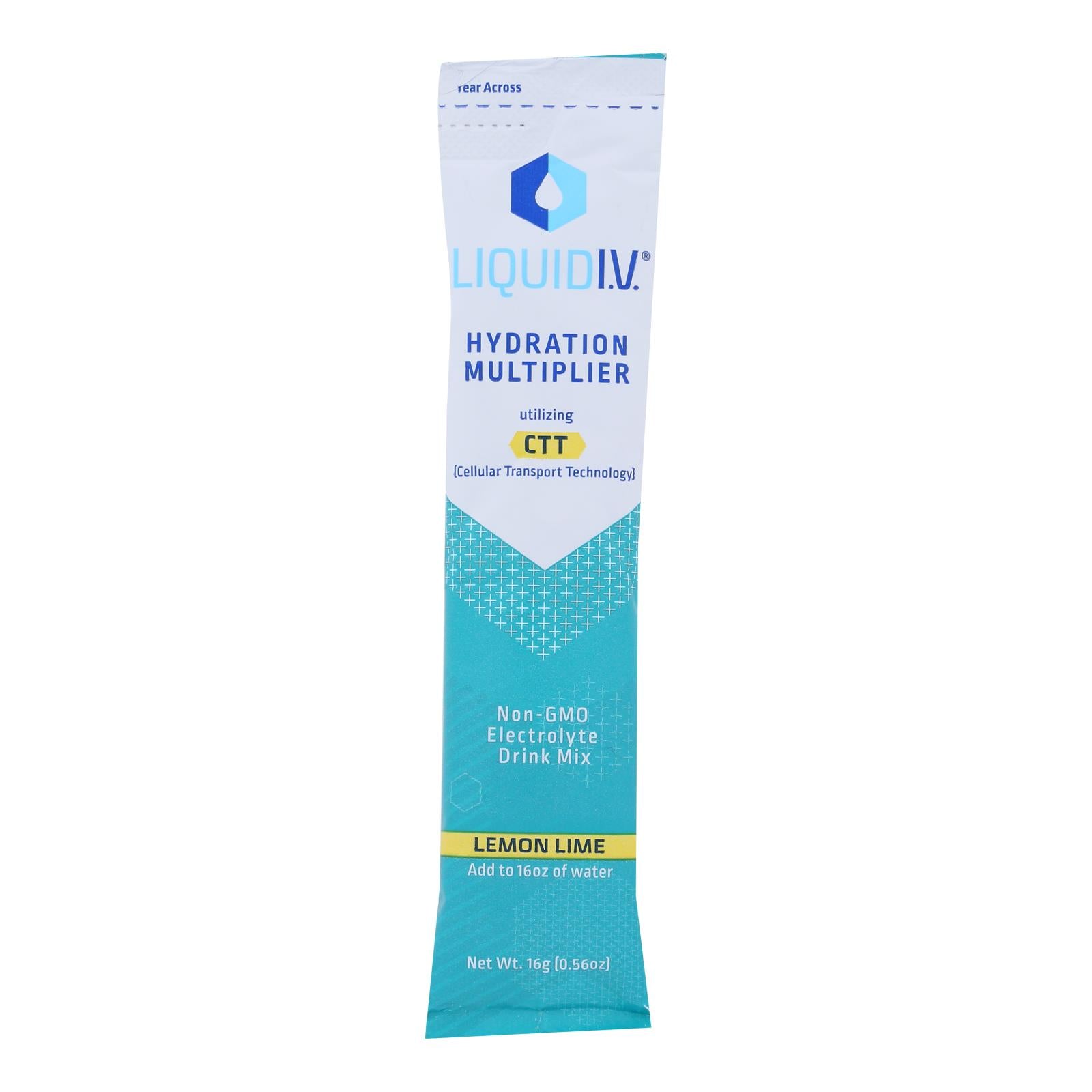 Liquid IV Lemon Lime Hydration Multiplier - Electrolyte Powder Packets (8 Count) | Fast Hydration for Workouts, Travel & Daily Energy Boost