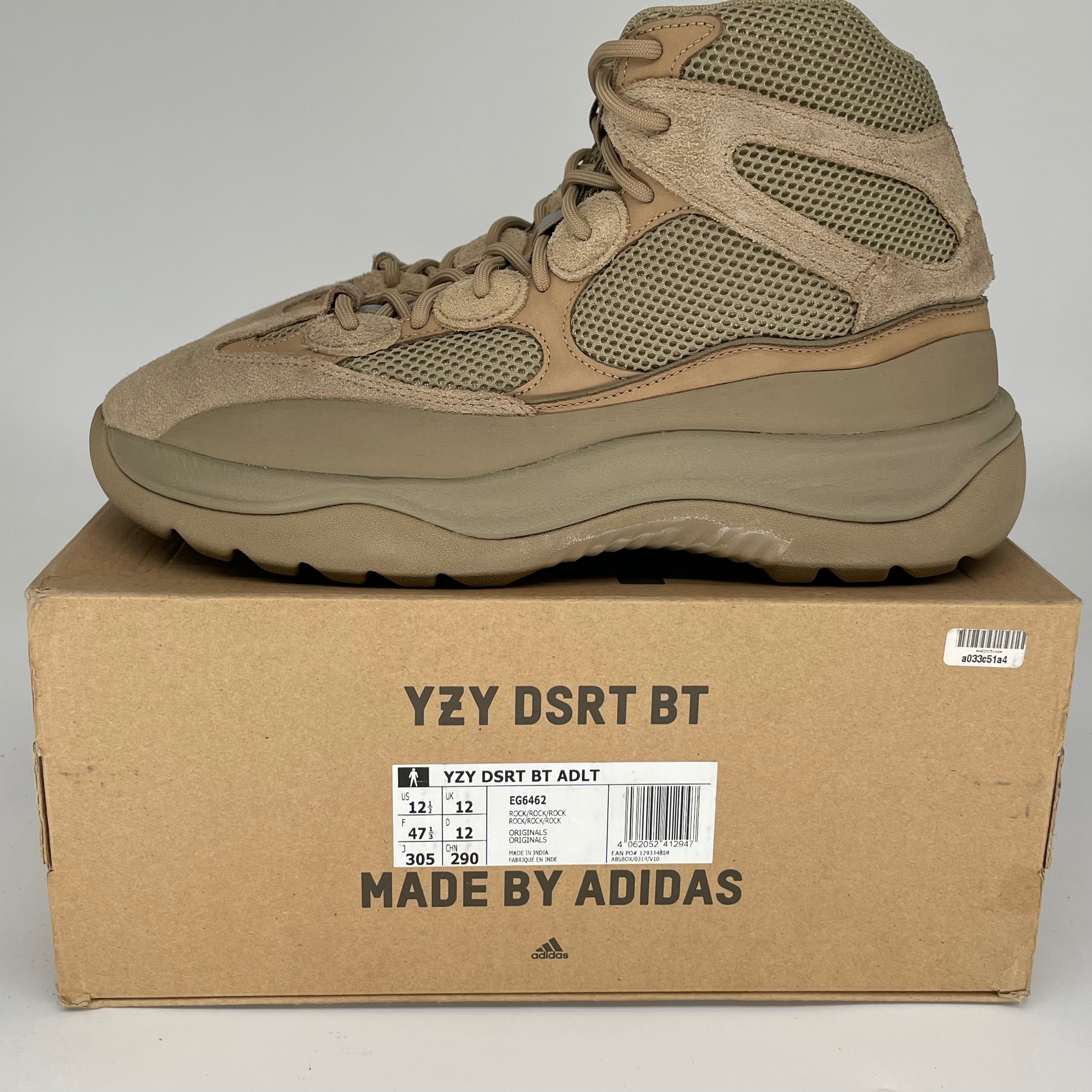 Adidas Yeezy Desert Boot Rock - Men's Size 12.5 (EG6462) | Stylish & Durable Hiking & Outdoor Shoes for Adventure & Streetwear Fashion