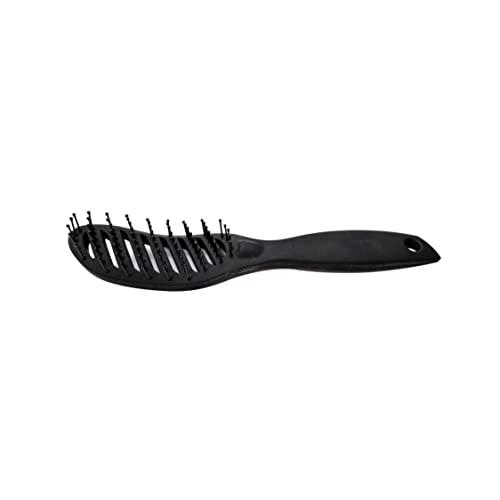 Velvetree Premium Wooden Paddle Hair Brush - Square Comb for Women & Men - Professional Detangling Brush for All Hair Types - Smooth & Stylish Hair Care Tool (Black) - Perfect for Daily Styling, Salon Use & Travel